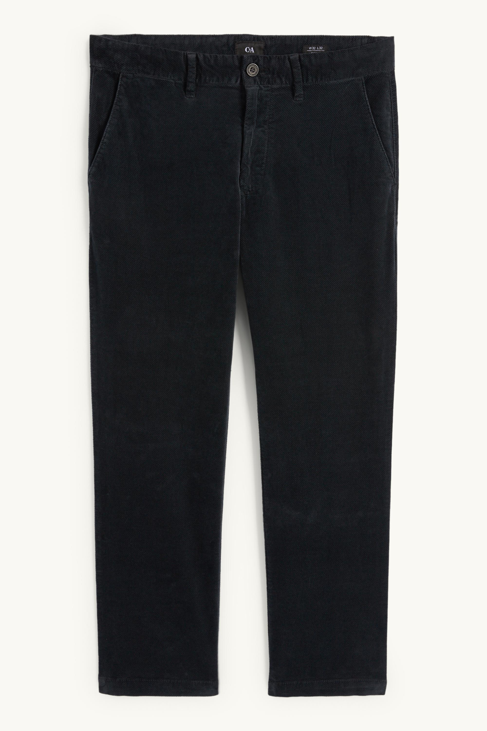 Chinos - regular fit - textured black