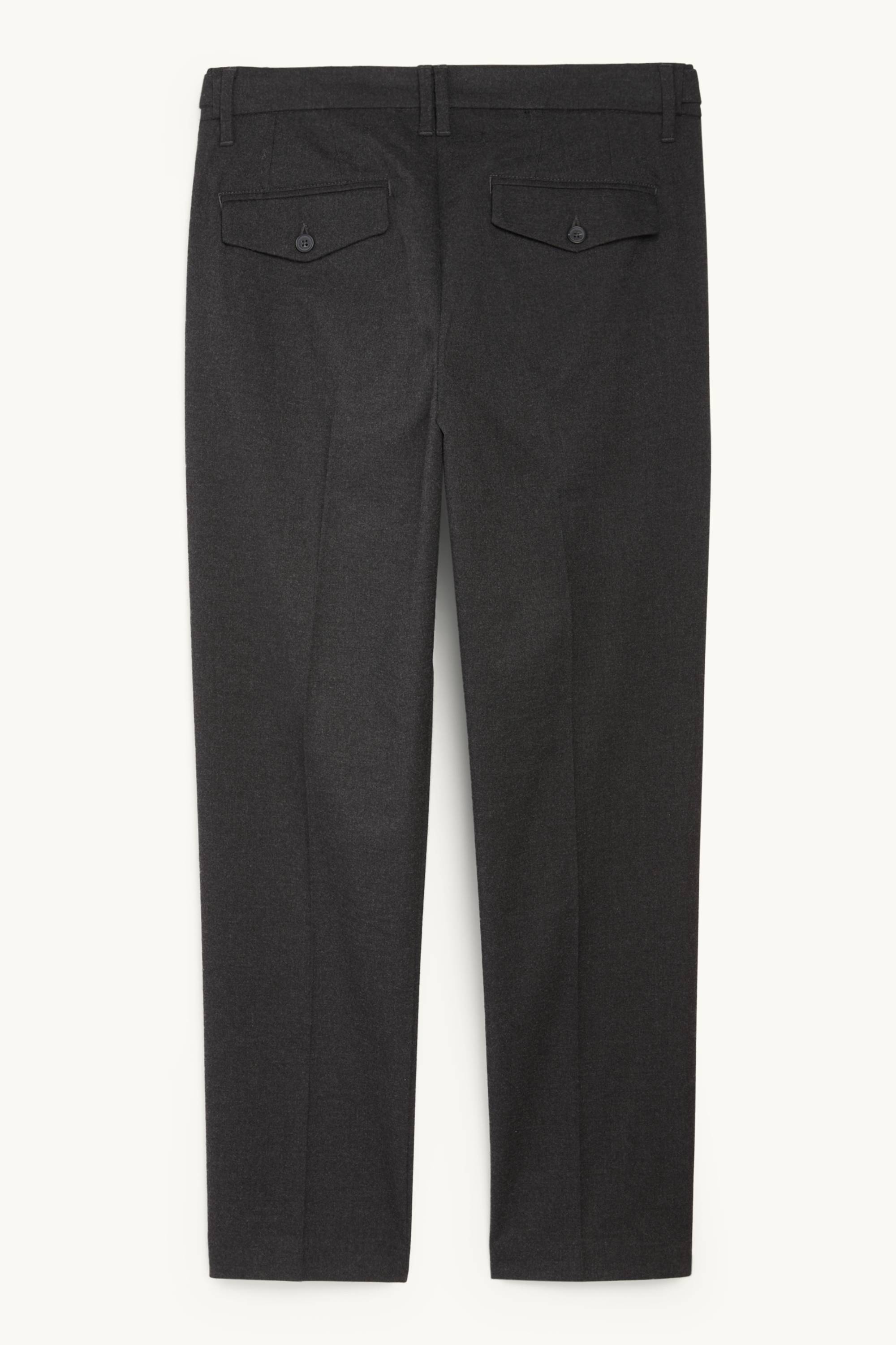 Flannel chinos - tapered fit dark gray
