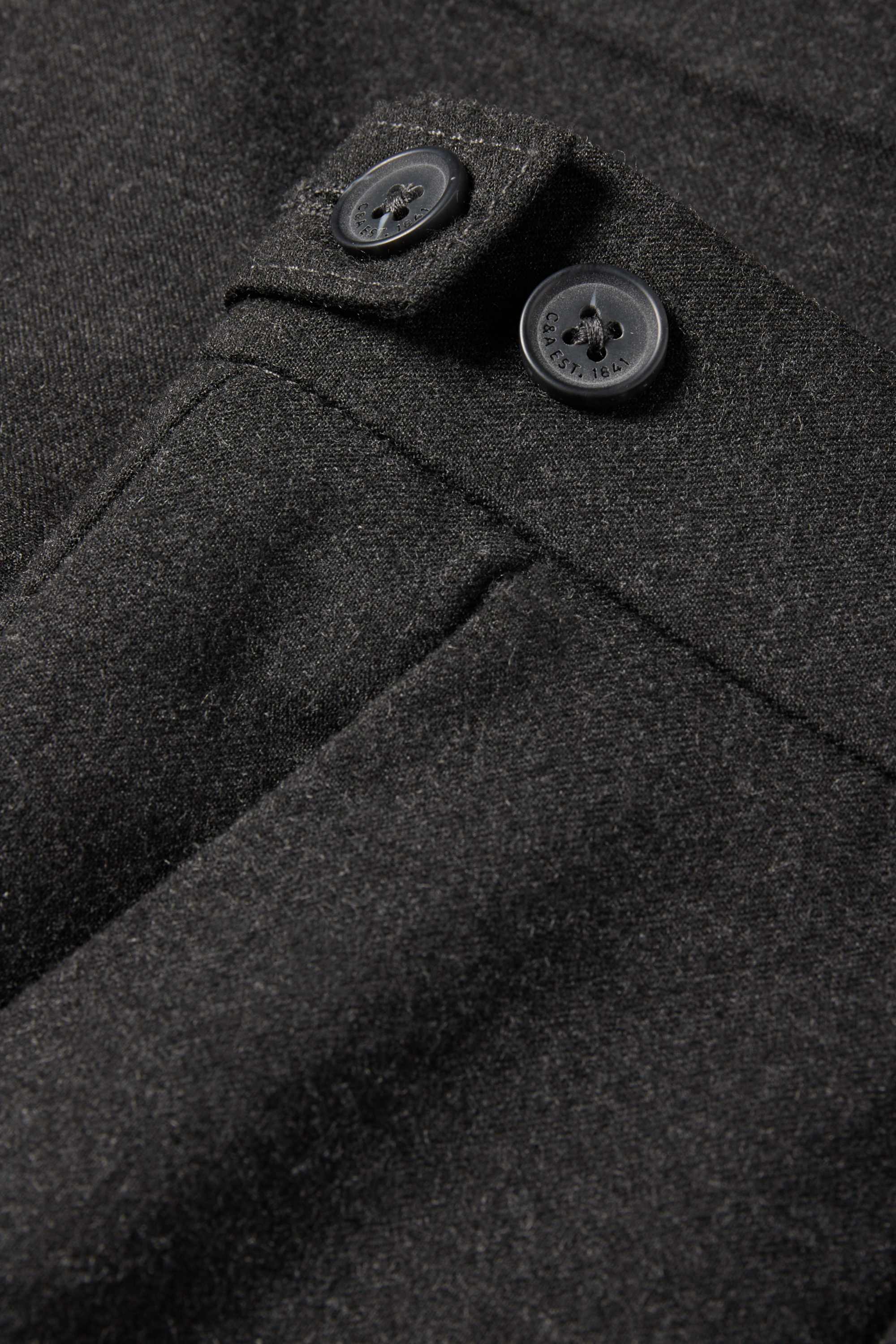 Flannel chinos - tapered fit dark gray