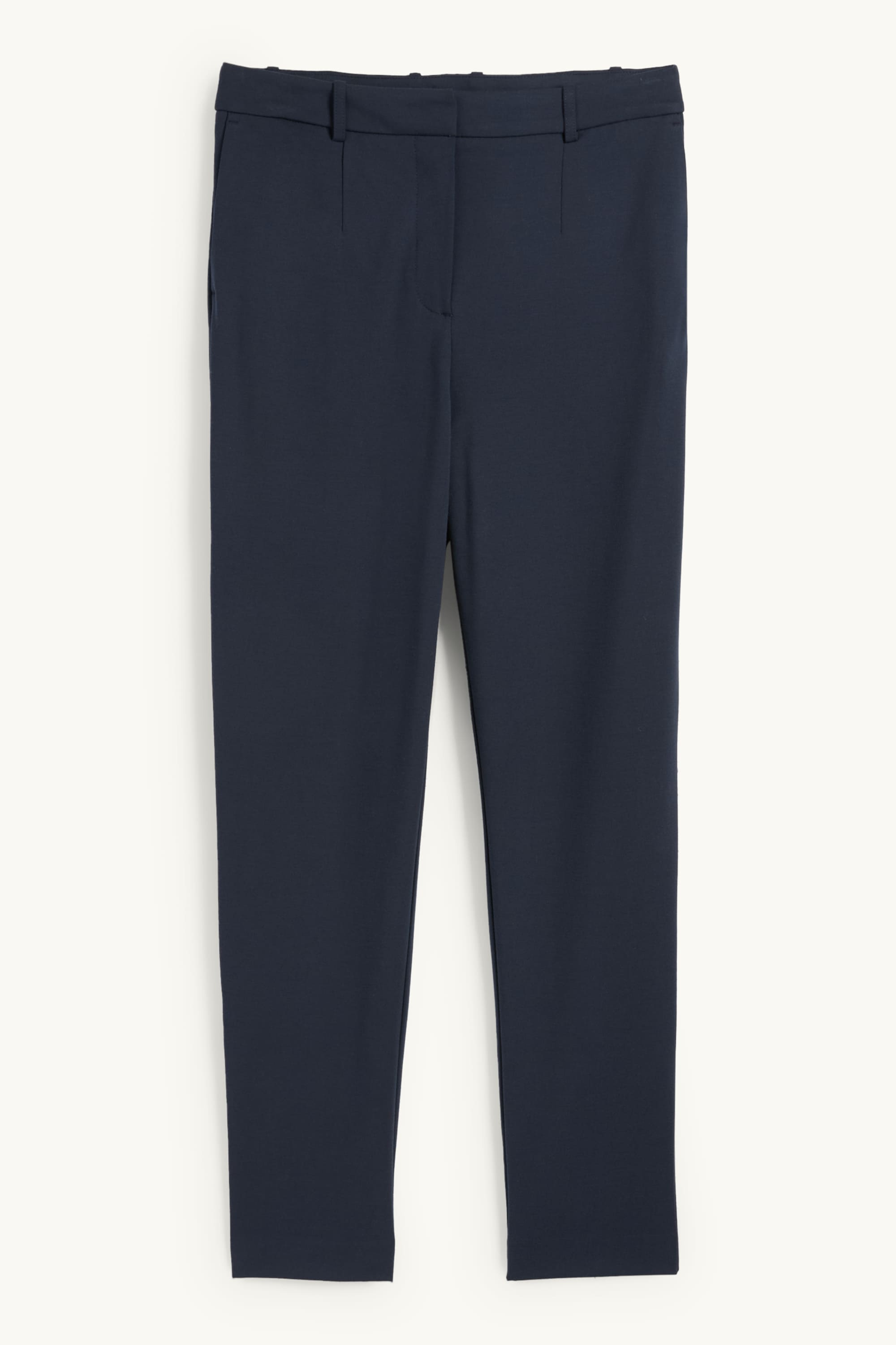 Cloth trousers - high waist - tapered fit dark blue