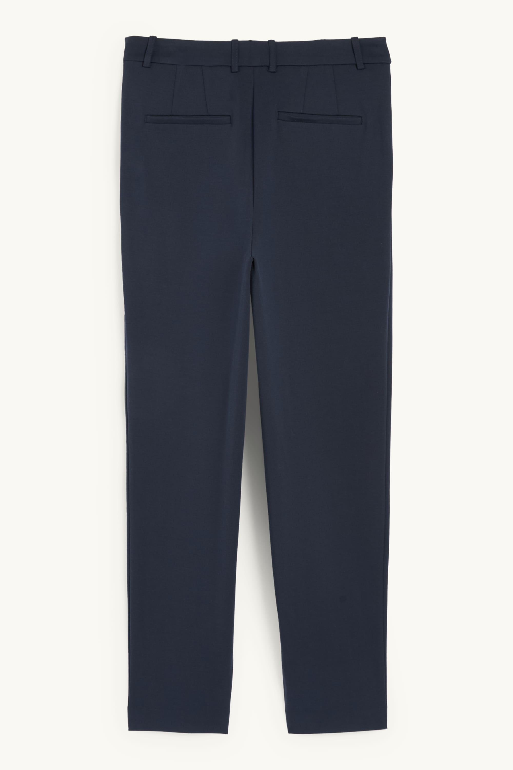 Cloth trousers - high waist - tapered fit dark blue