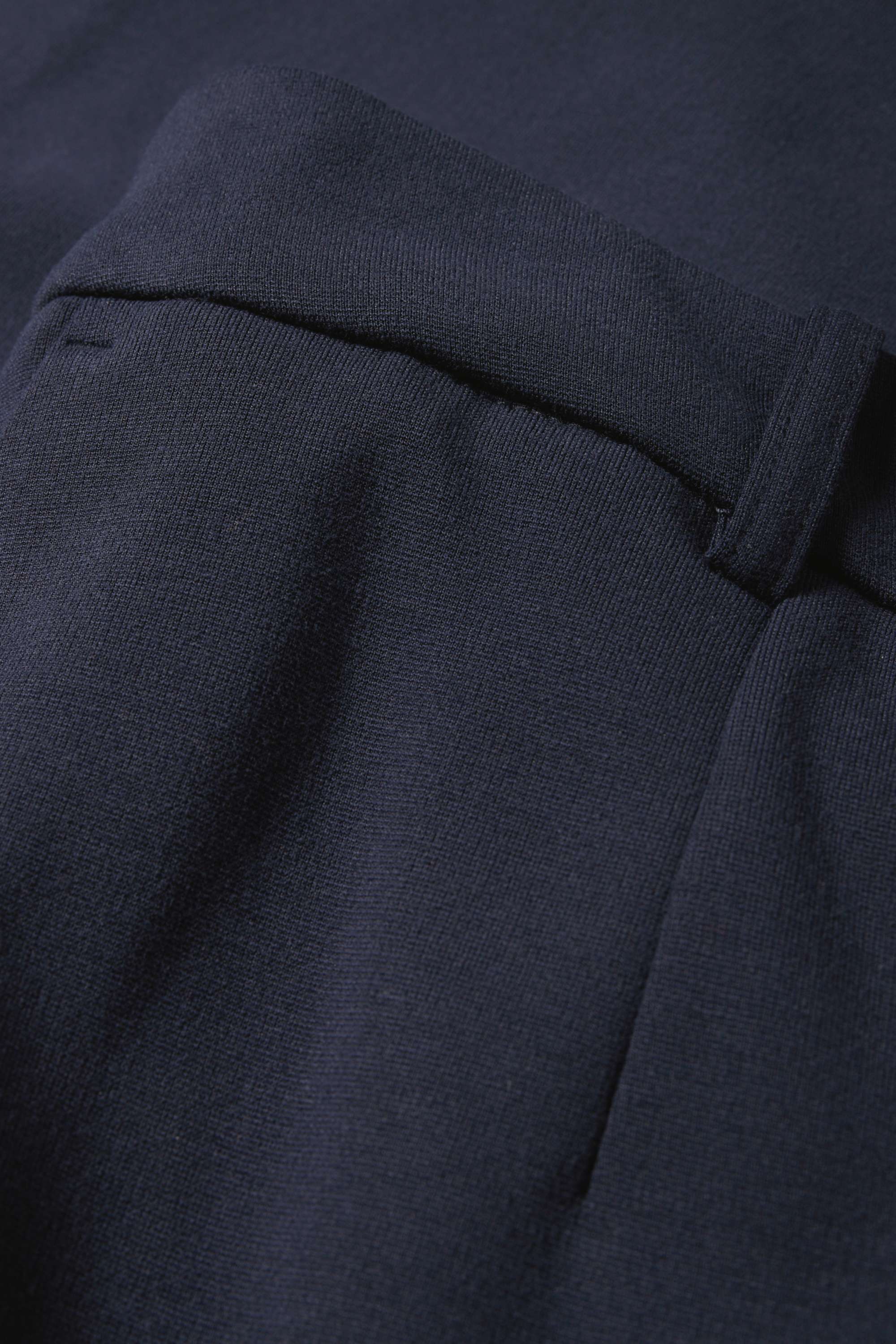 Cloth trousers - high waist - tapered fit dark blue