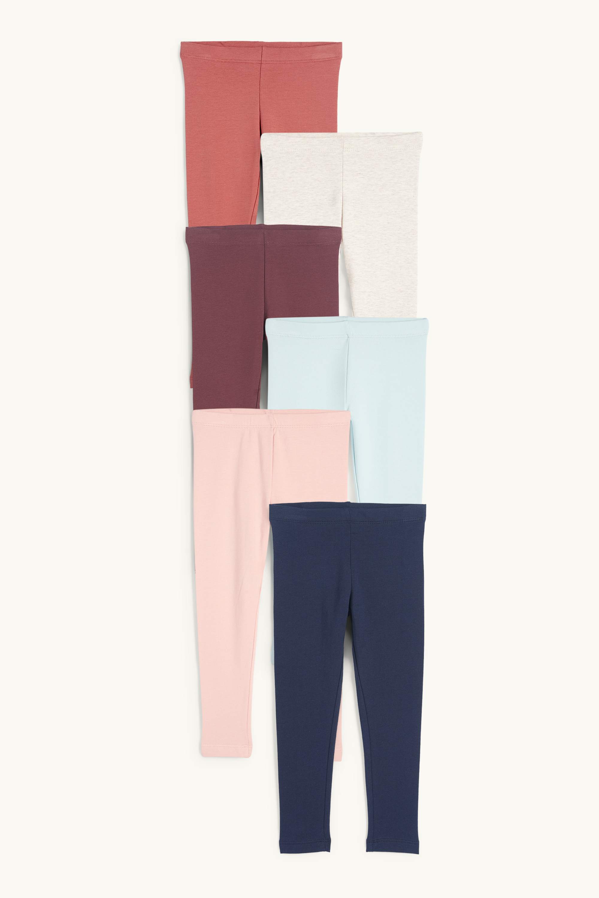 Multipack of 6 - leggings red / blue