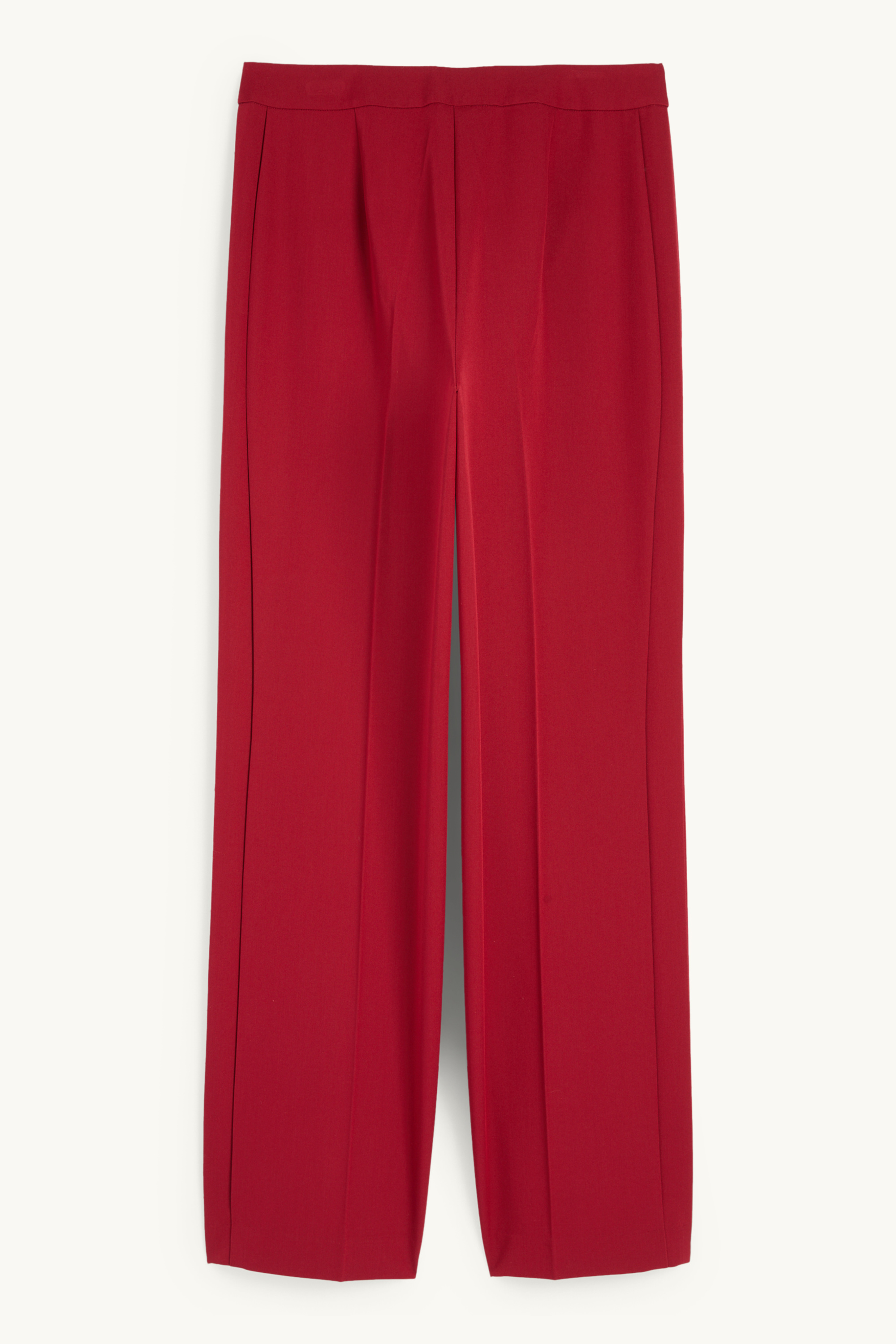 Business trousers - mid-rise waist - regular fit dark red