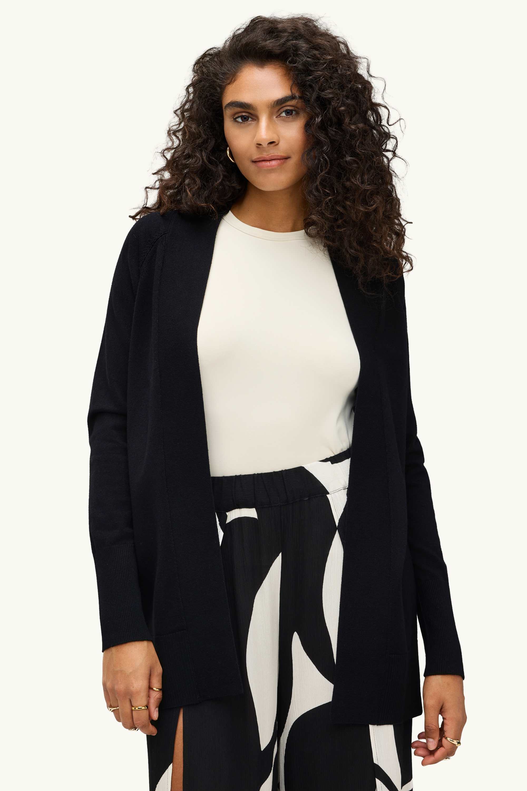 Long cardigan black