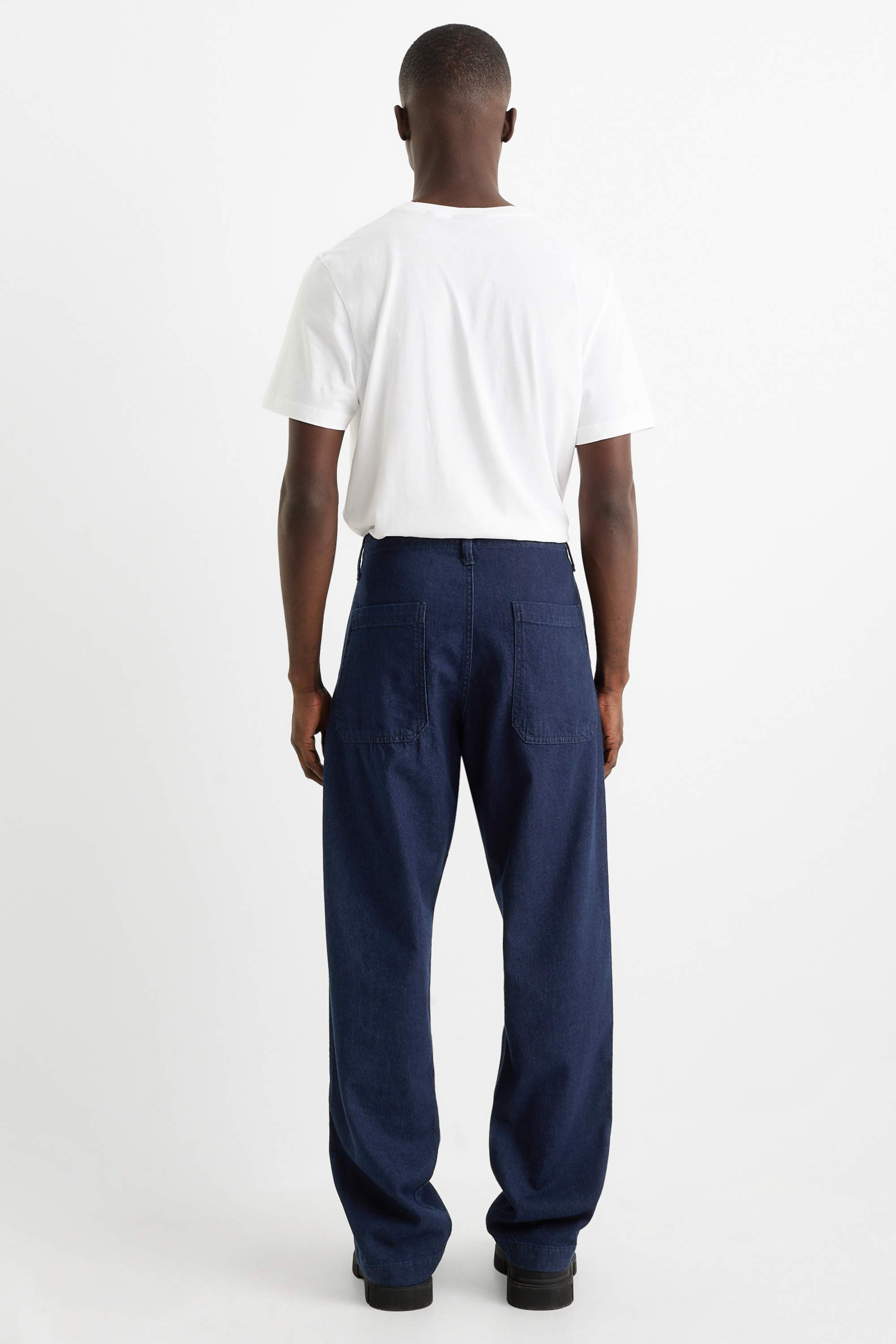 Relaxed jeans - chinos denim-dark blue