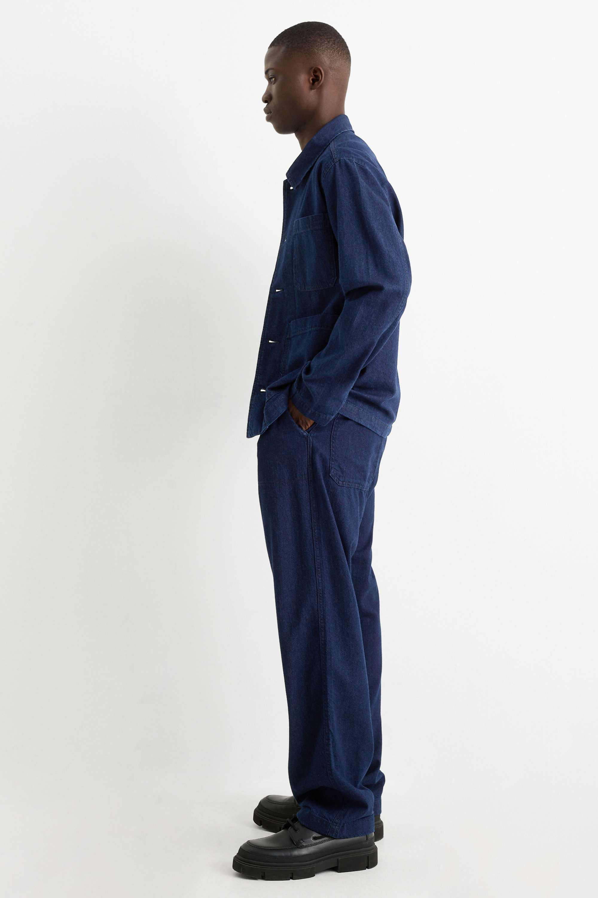 Relaxed jeans - chinos denim-dark blue