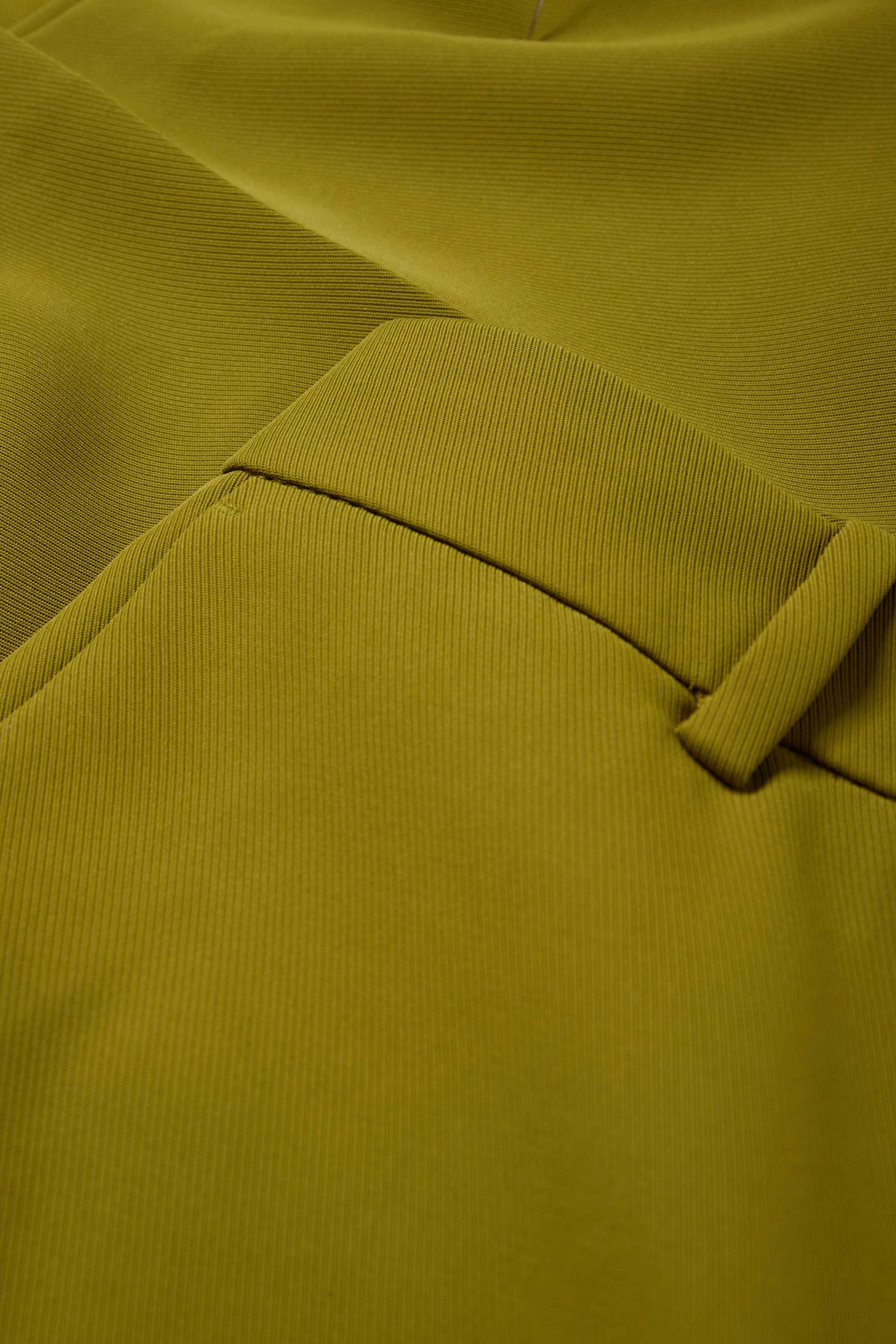 Business trousers - mid-rise waist - wide leg mustard yellow