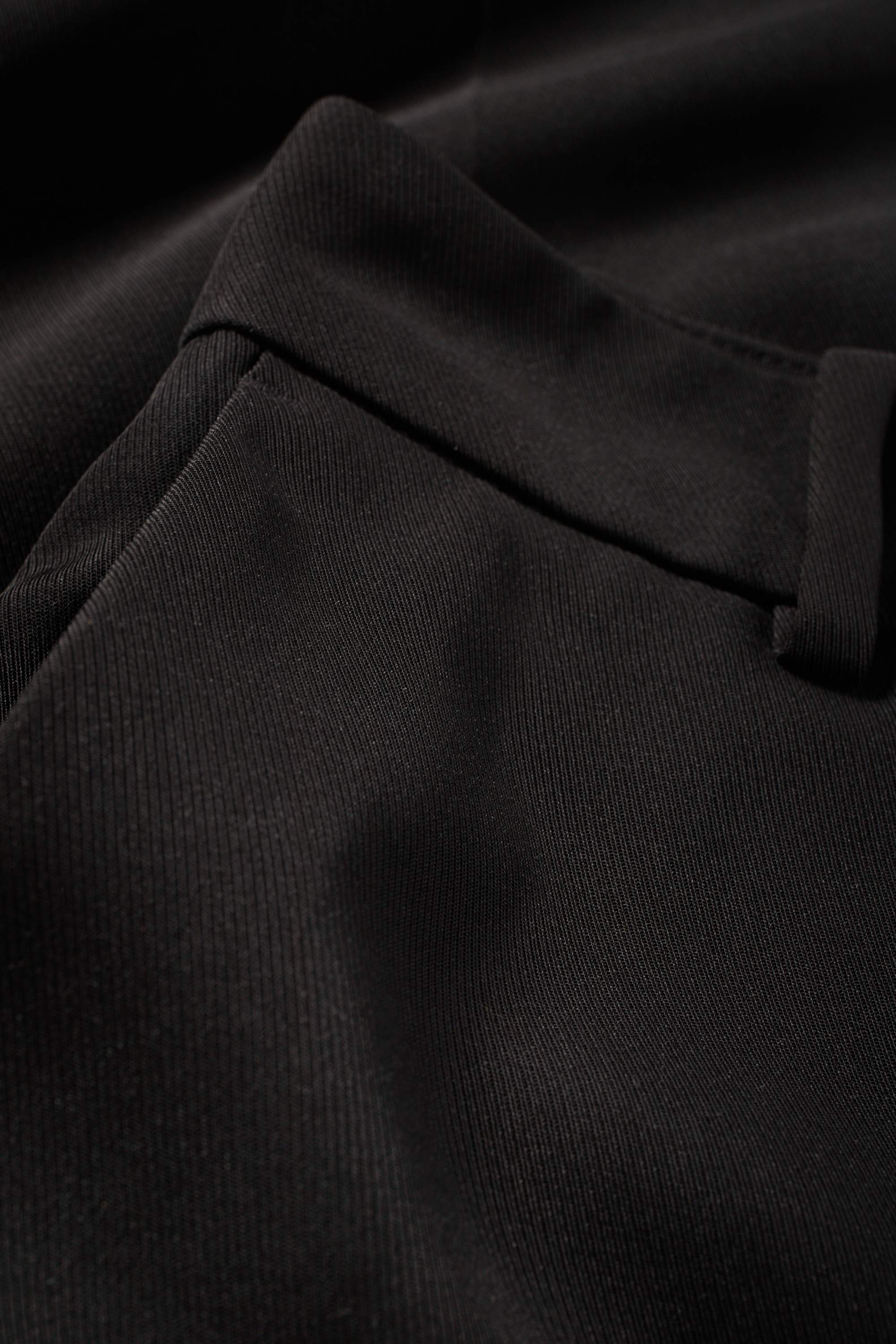 Business trousers - mid-rise waist - wide leg black