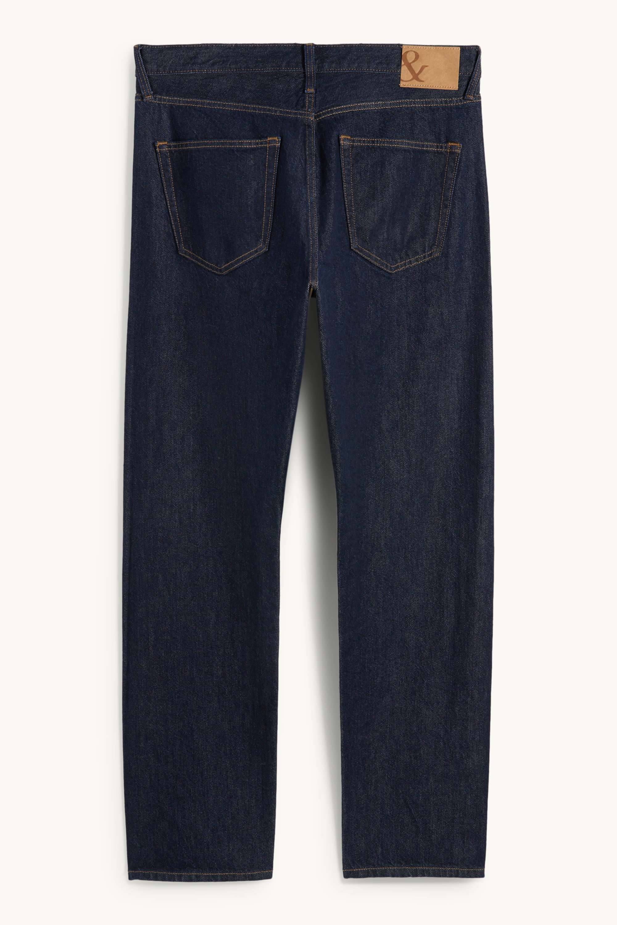 Regular jeans with button fly denim-dark blue