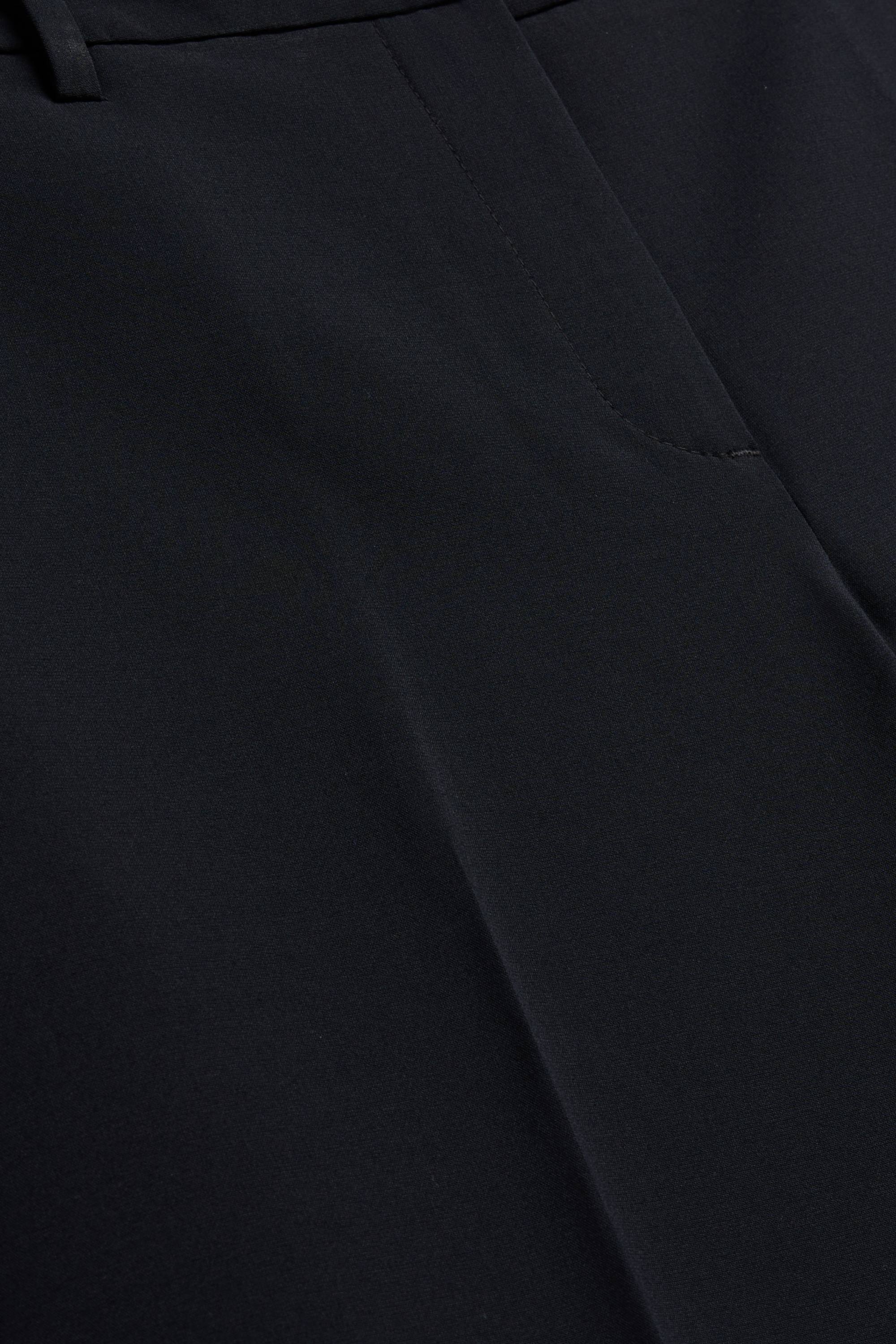 Cloth trousers - mid-rise waist - tapered fit black