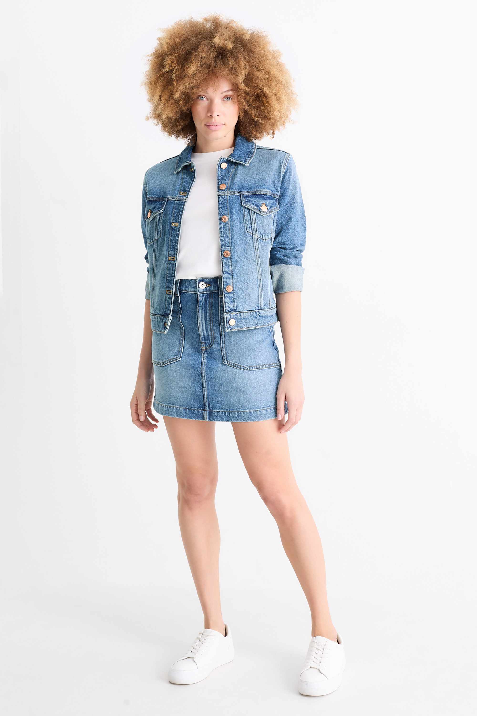 Denim miniskirt blue denim