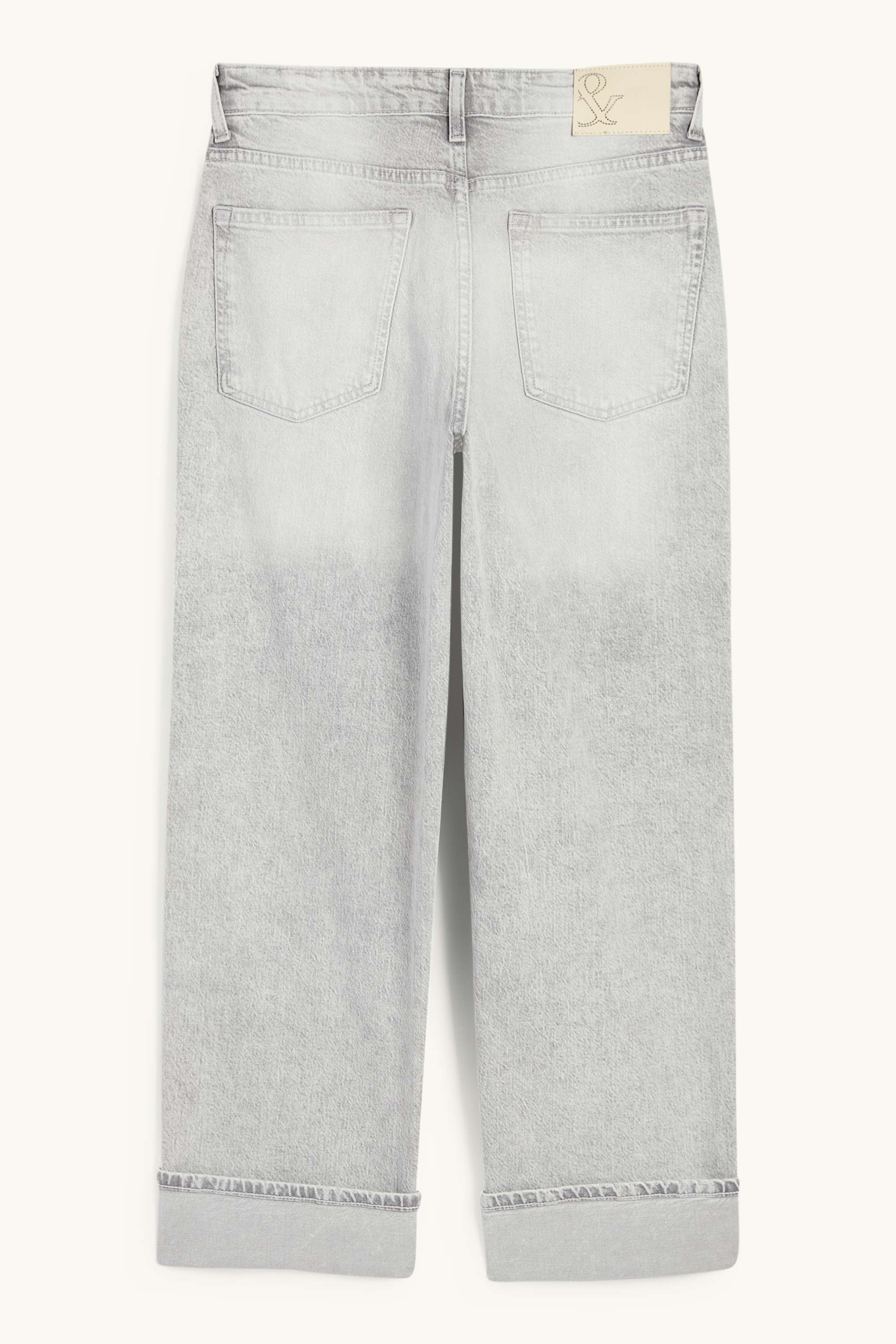 Boyfriend jeans - mid-rise waist - LYCRA® denim-gray