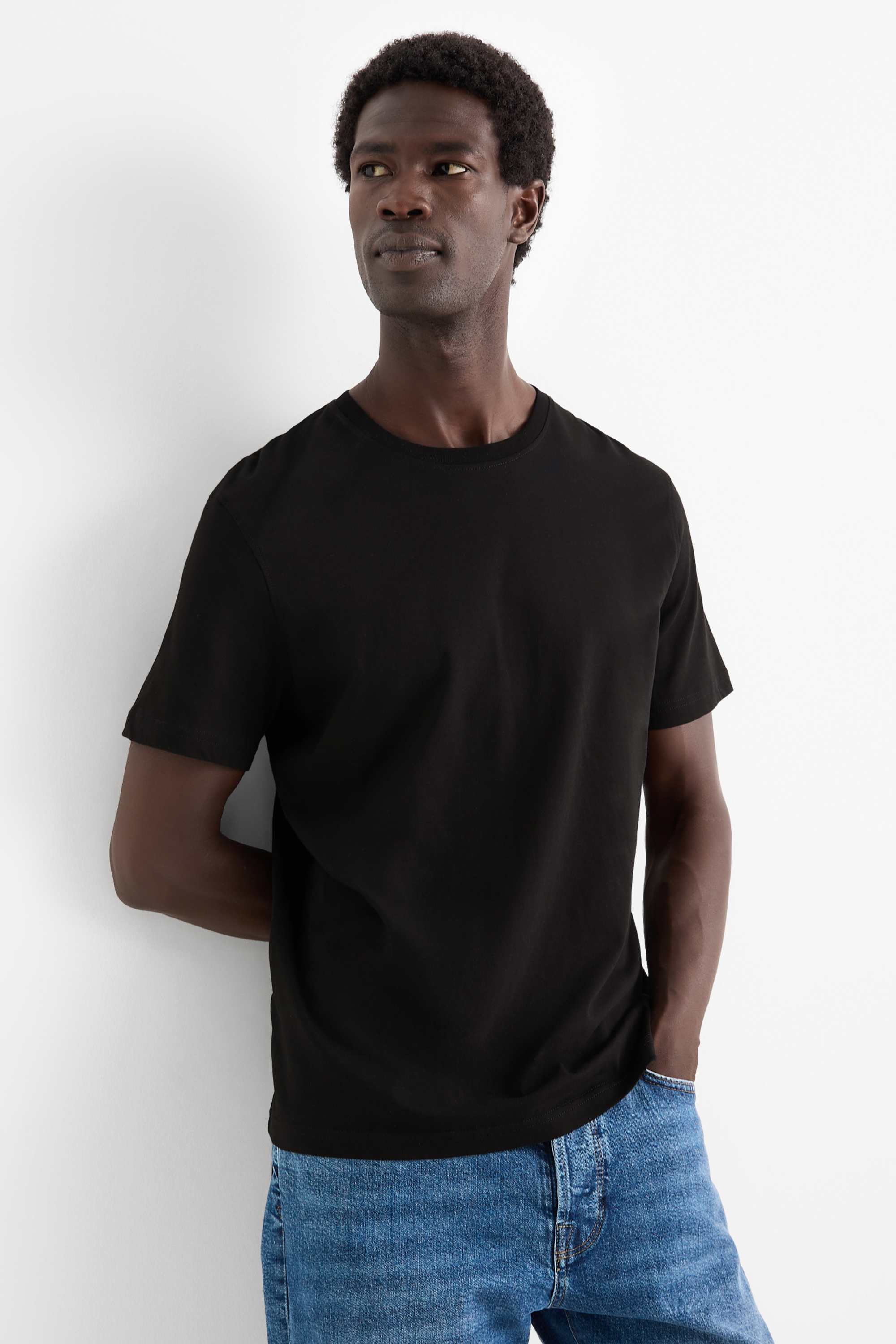 Multipack of 3 - T-shirt - regular fit black