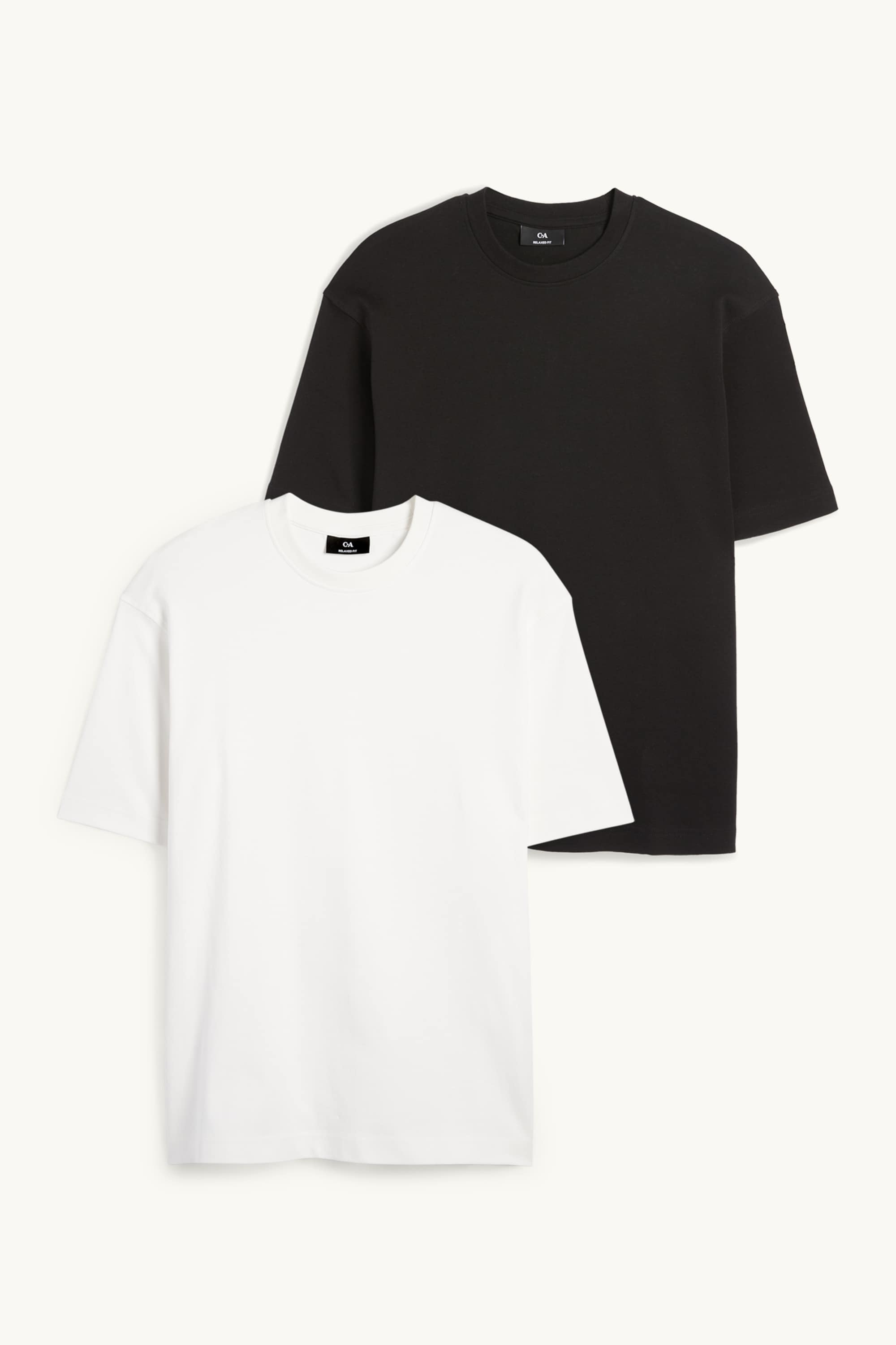 Multipack of 2 - T-shirt - relaxed fit black / white