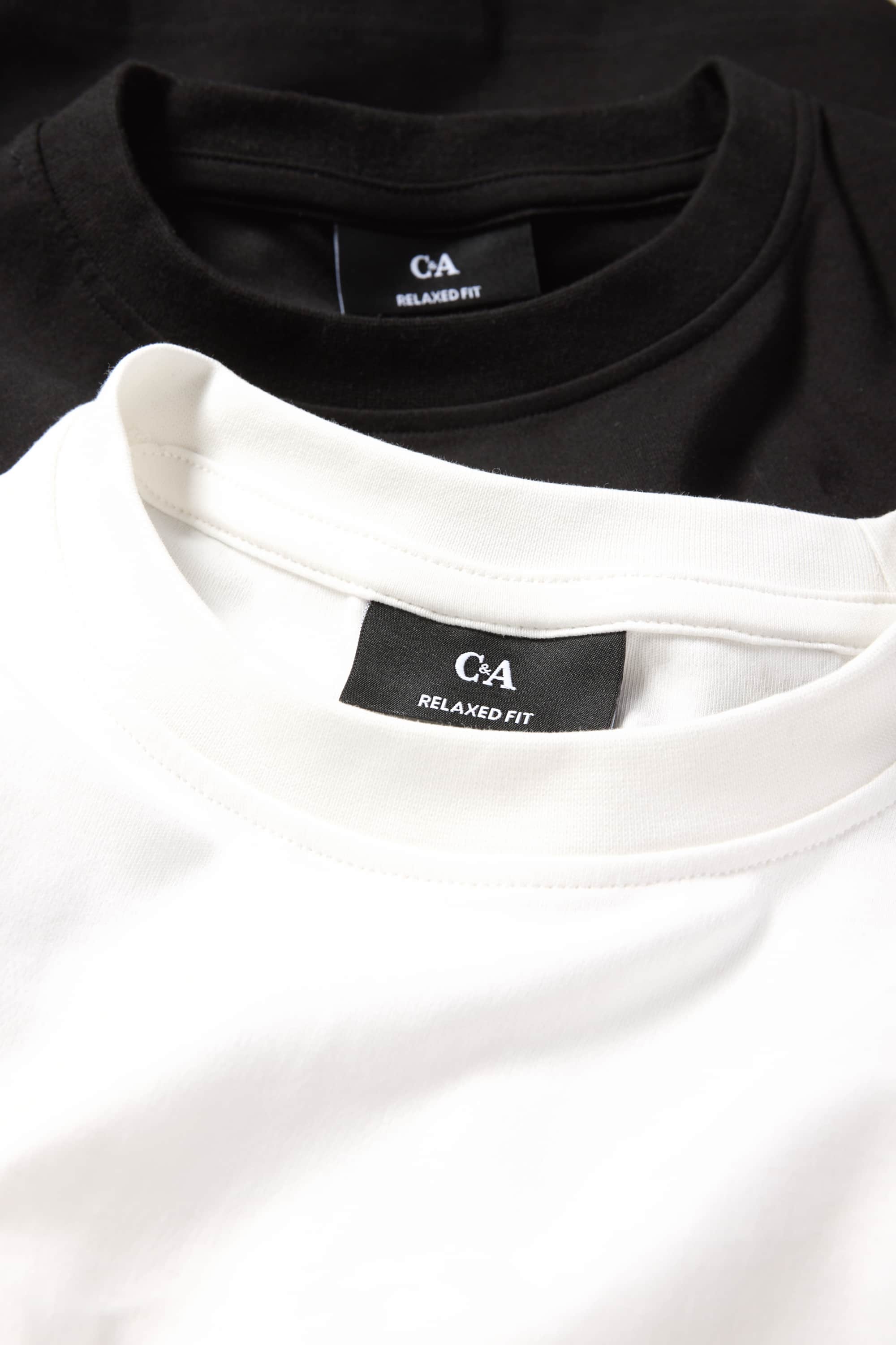 Multipack of 2 - T-shirt - relaxed fit black / white