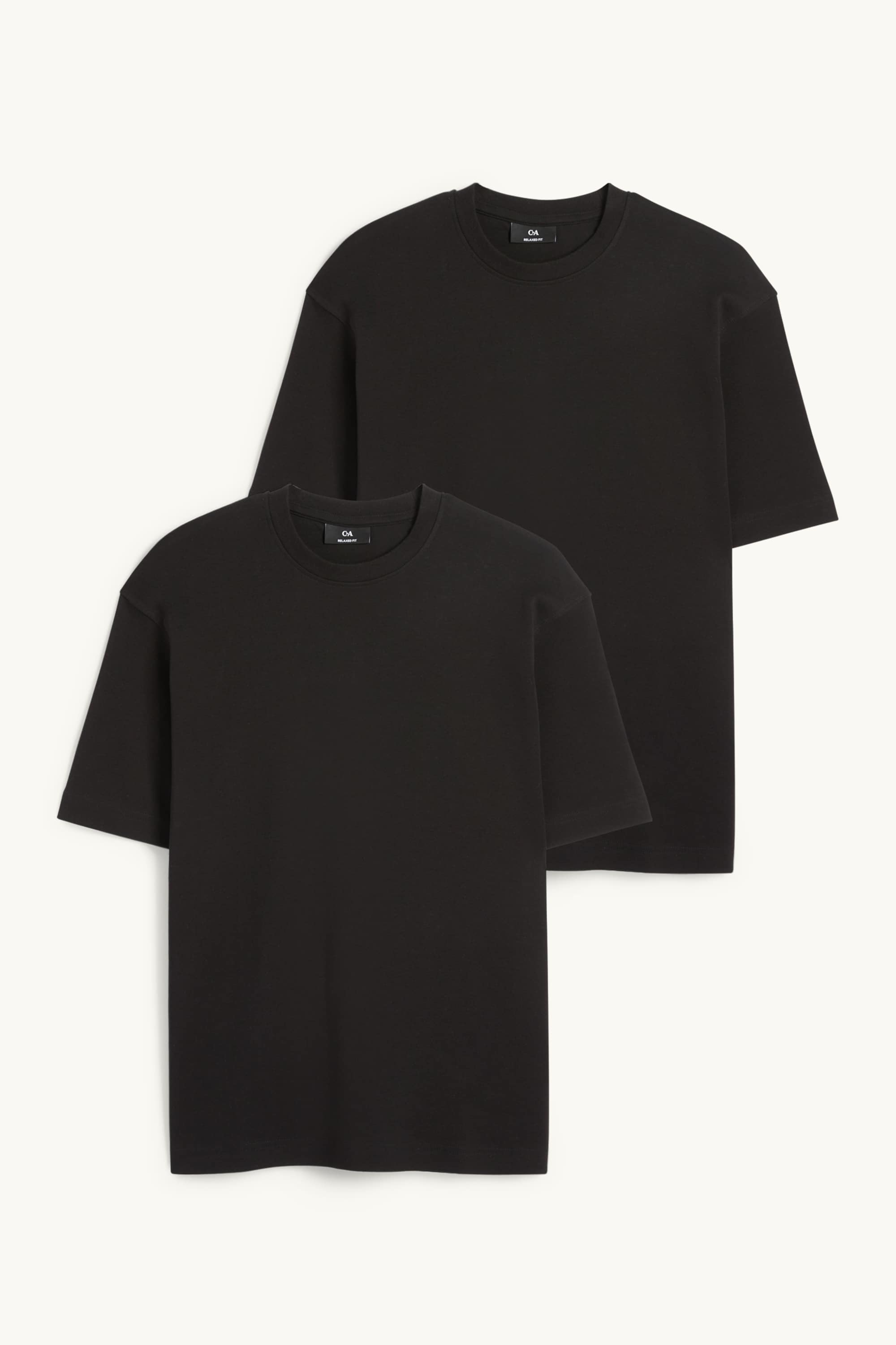 Multipack of 2 - T-shirt - relaxed fit black