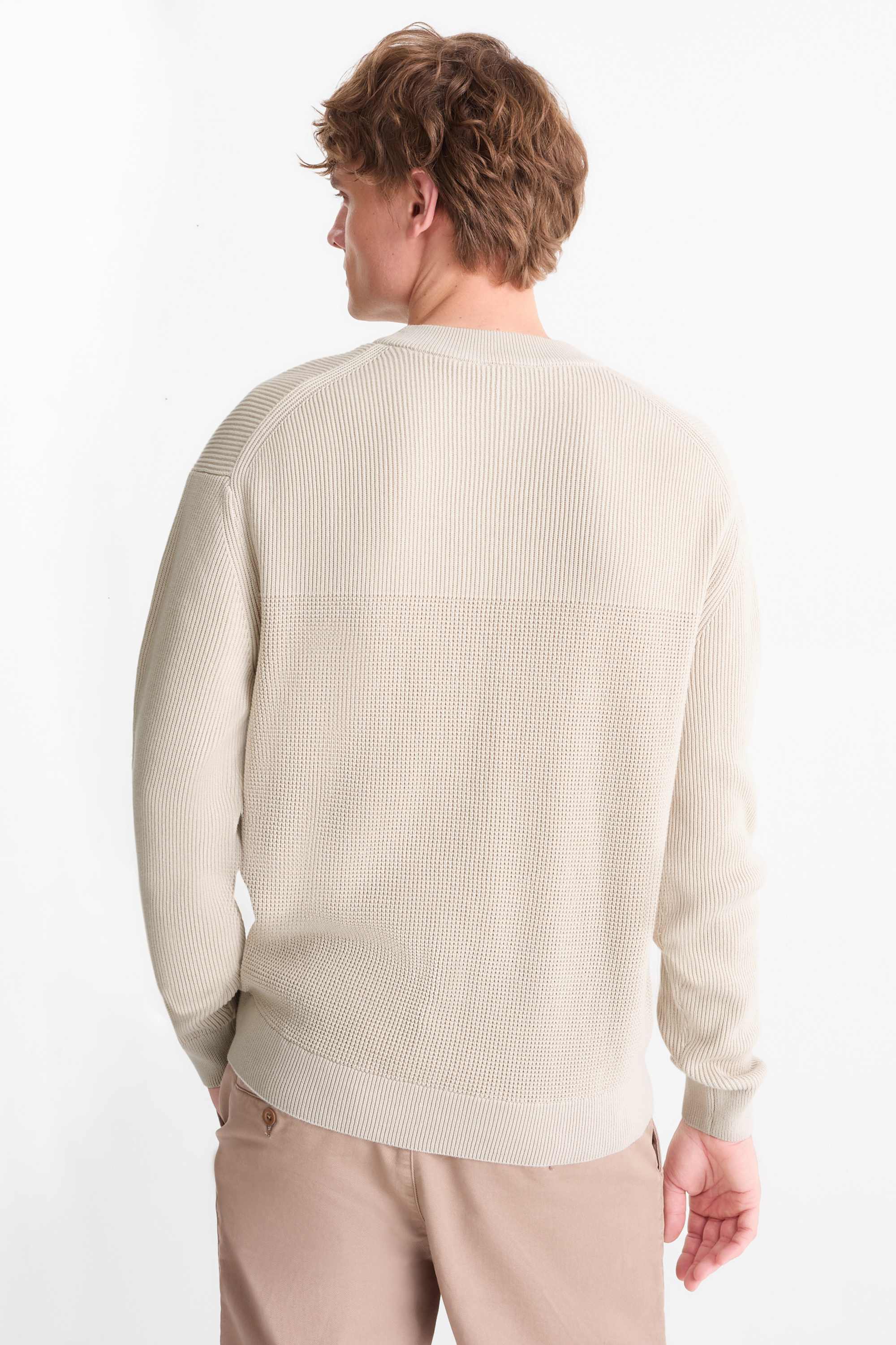 Jumper - textured beige