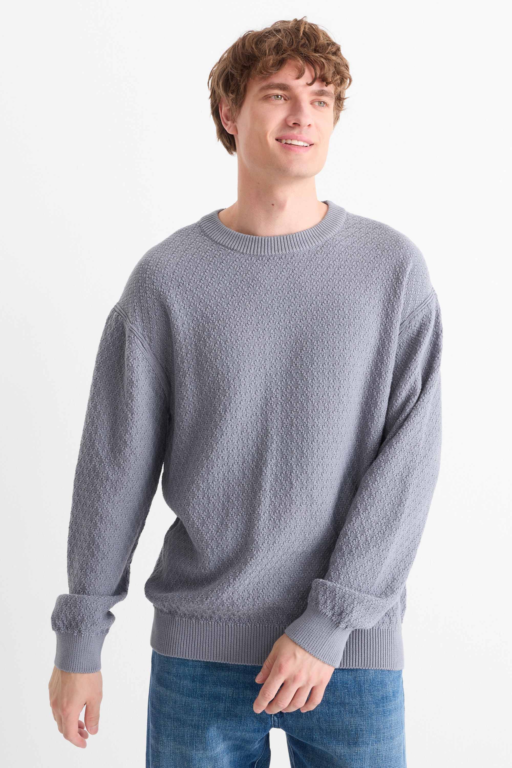 Jumper - textured gray