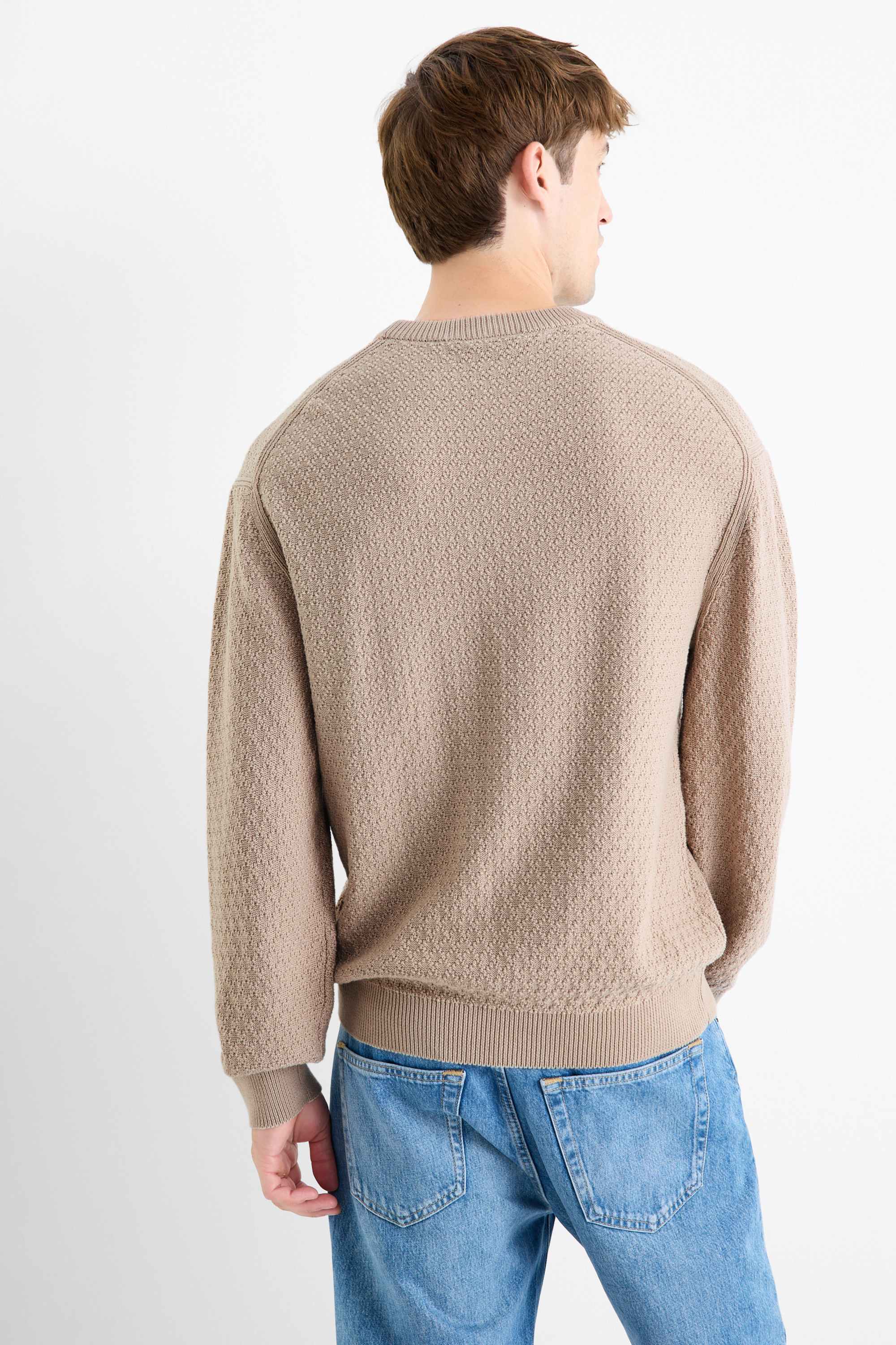Jumper - textured beige