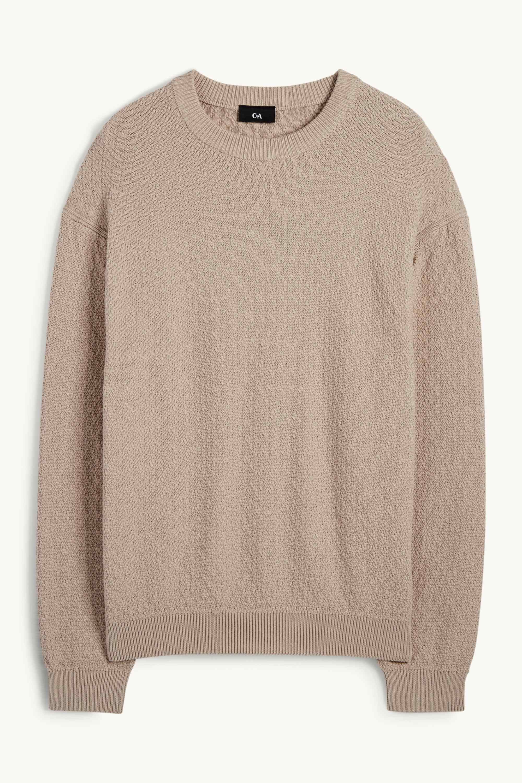 Jumper - textured beige