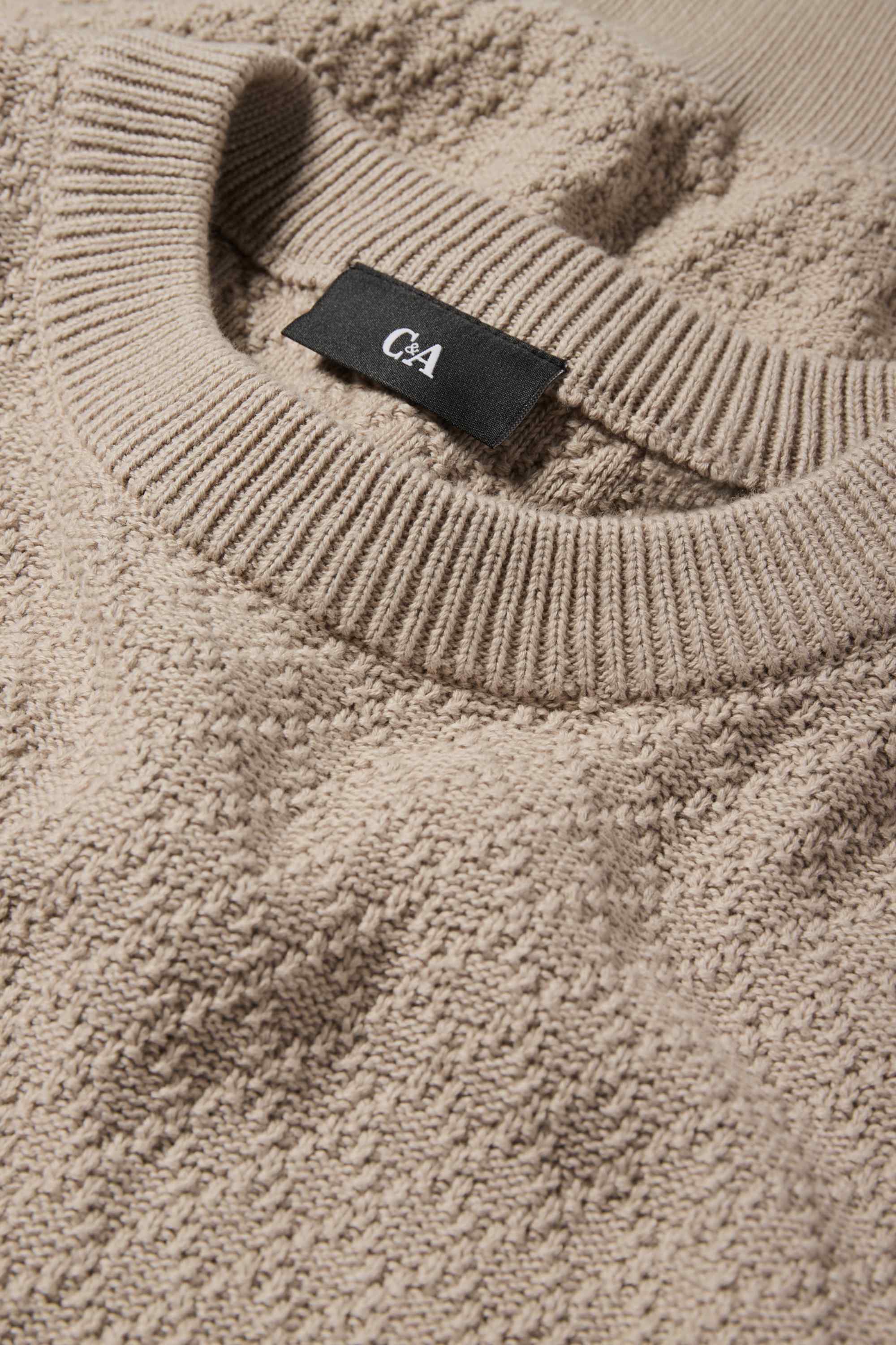 Jumper - textured beige