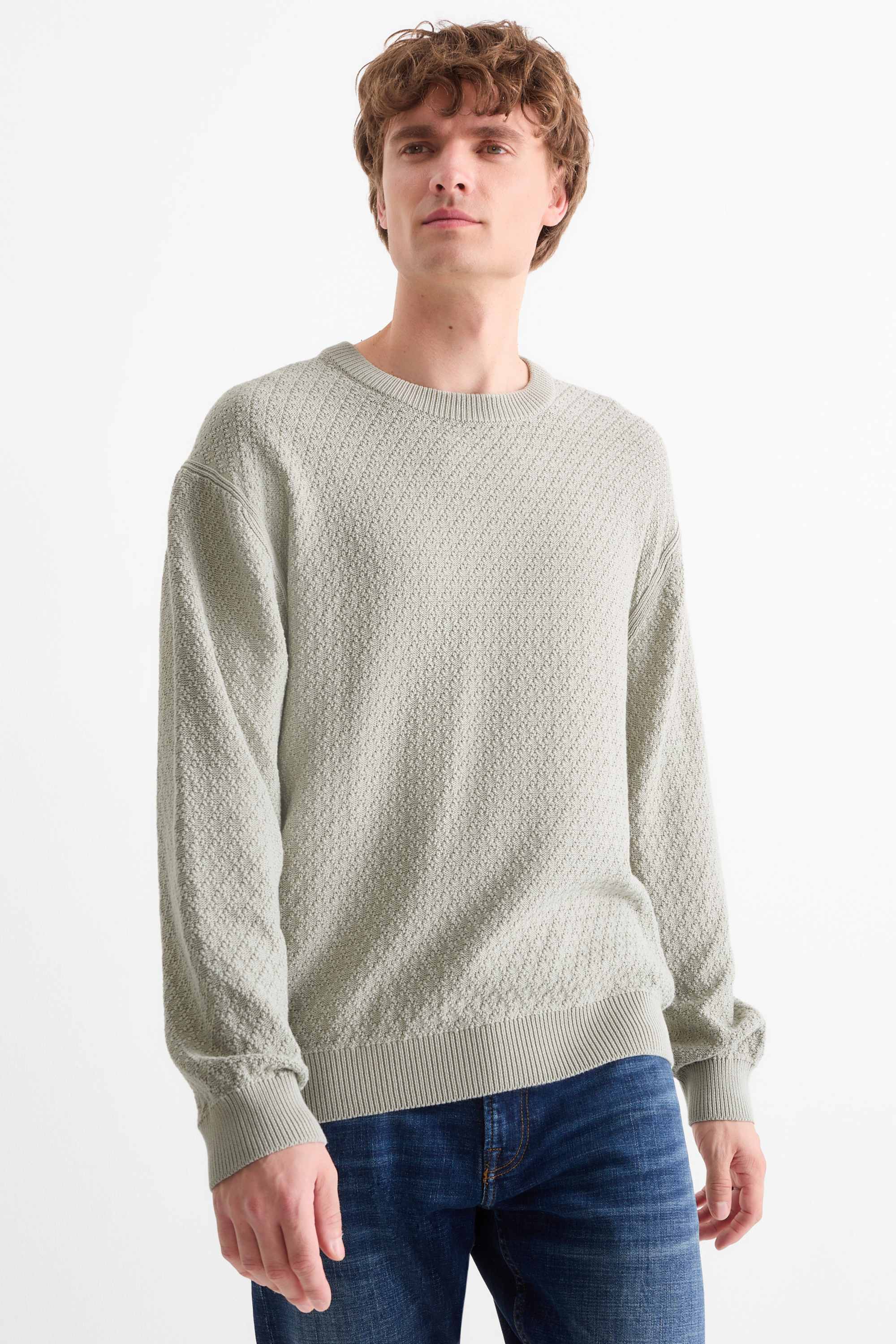 Jumper - textured light gray