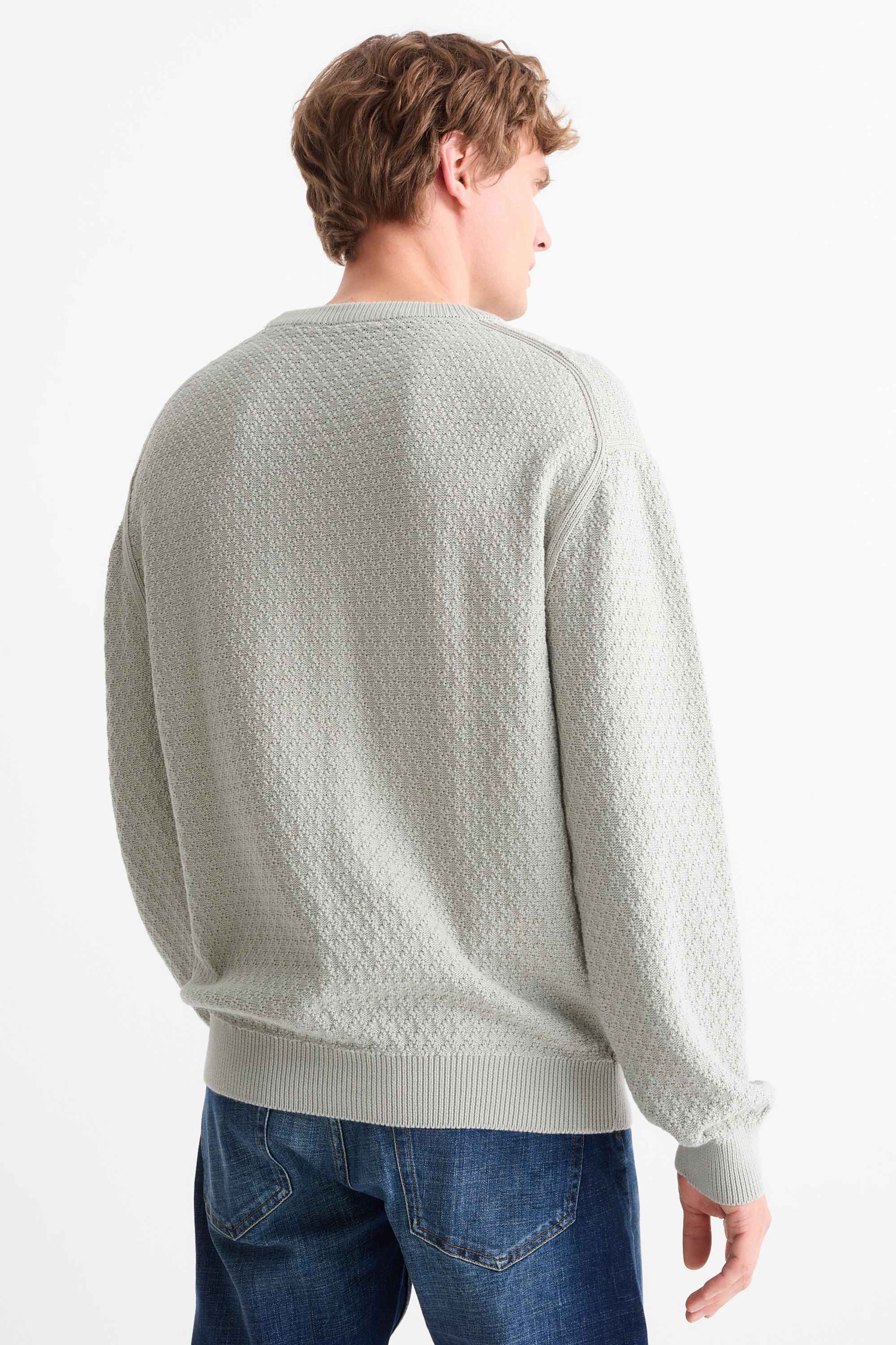 Jumper - textured light gray