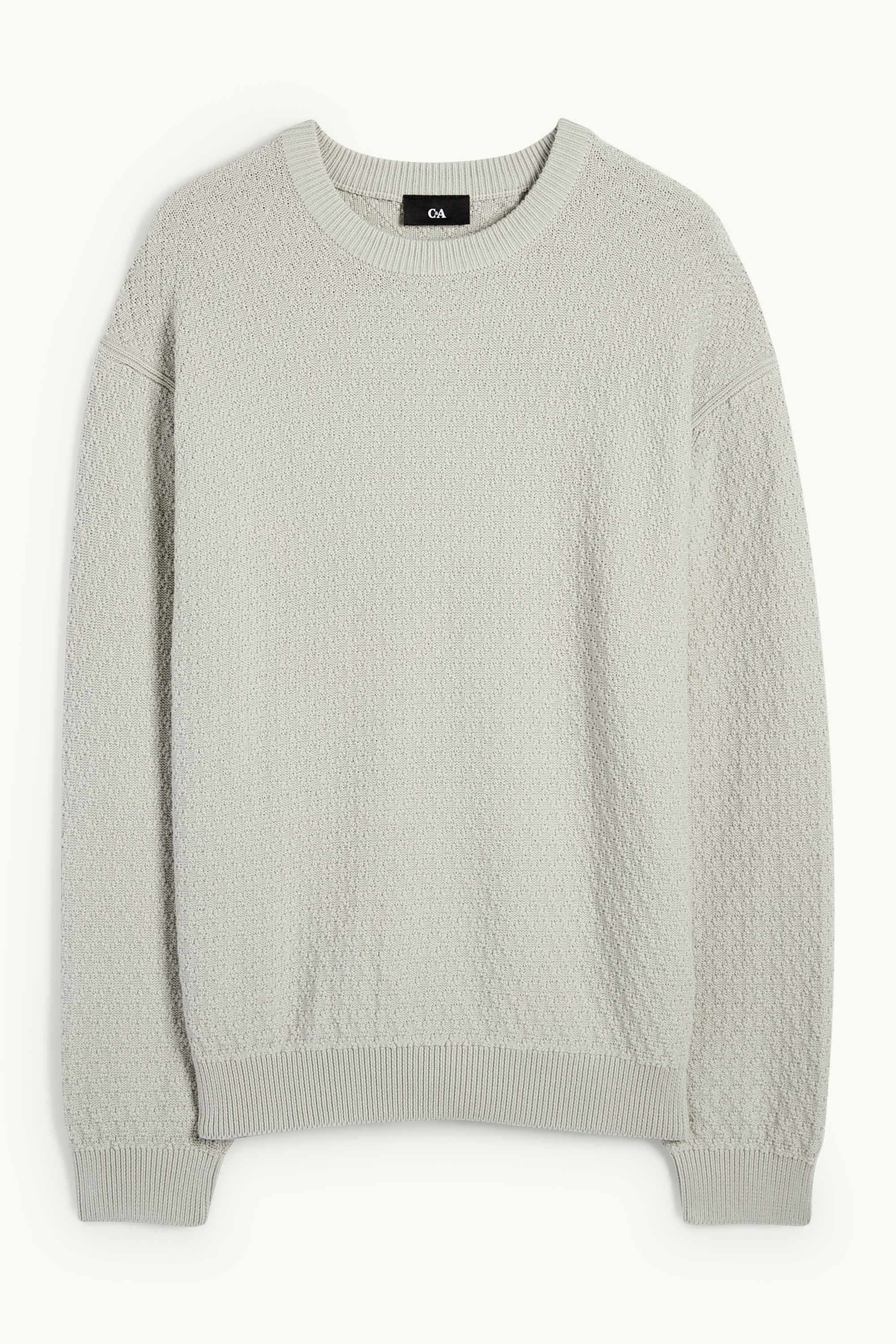 Jumper - textured light gray