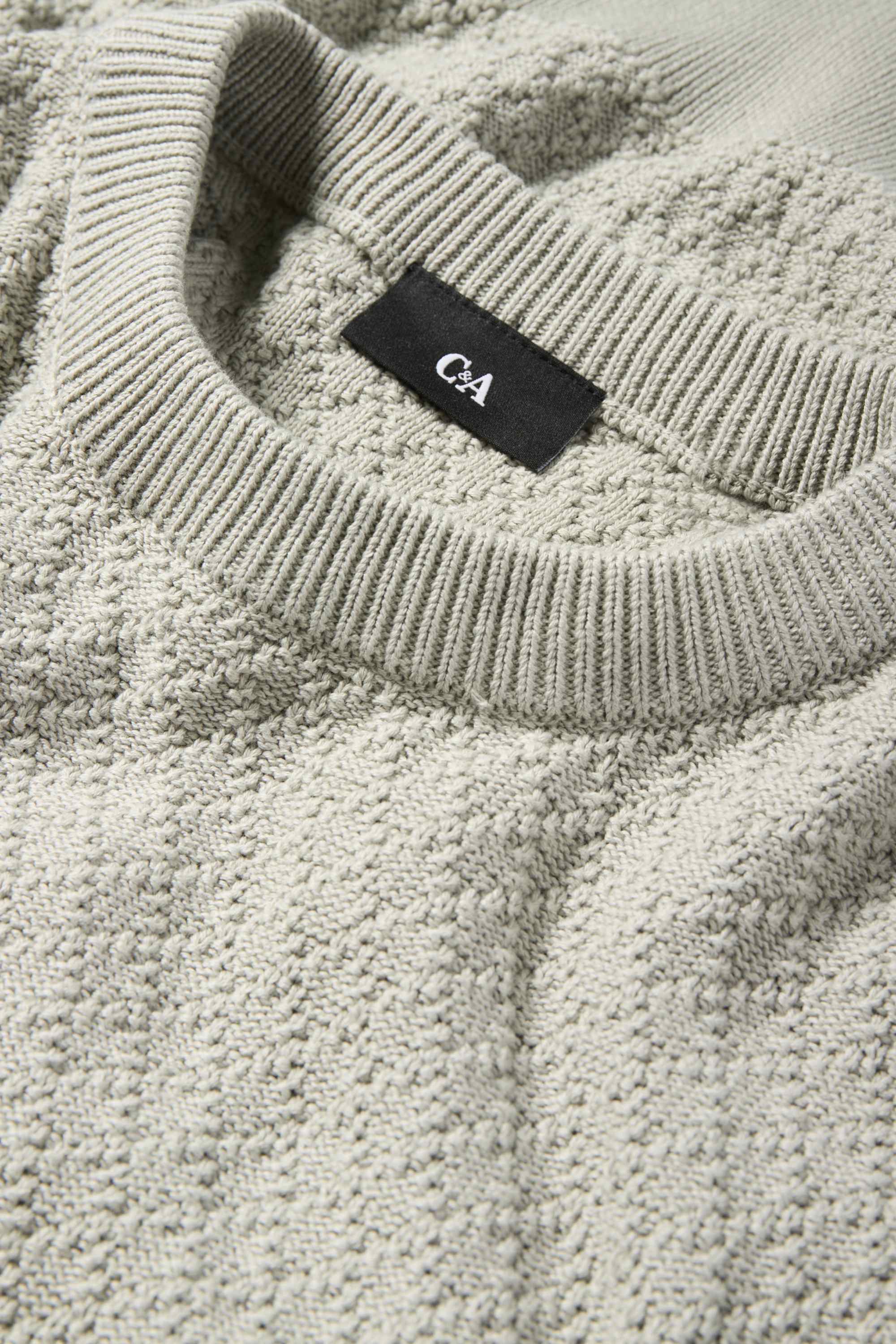 Jumper - textured light gray