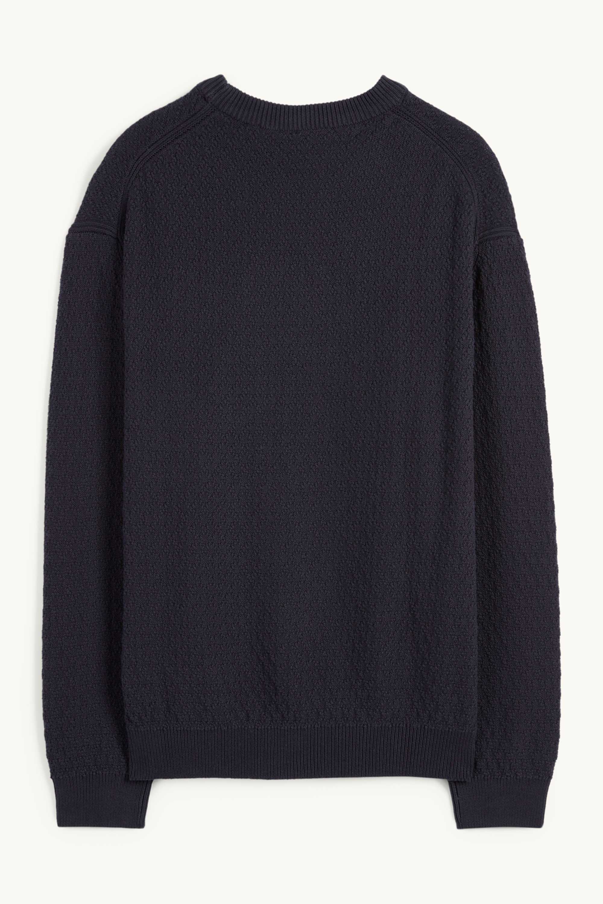 Jumper - textured dark blue