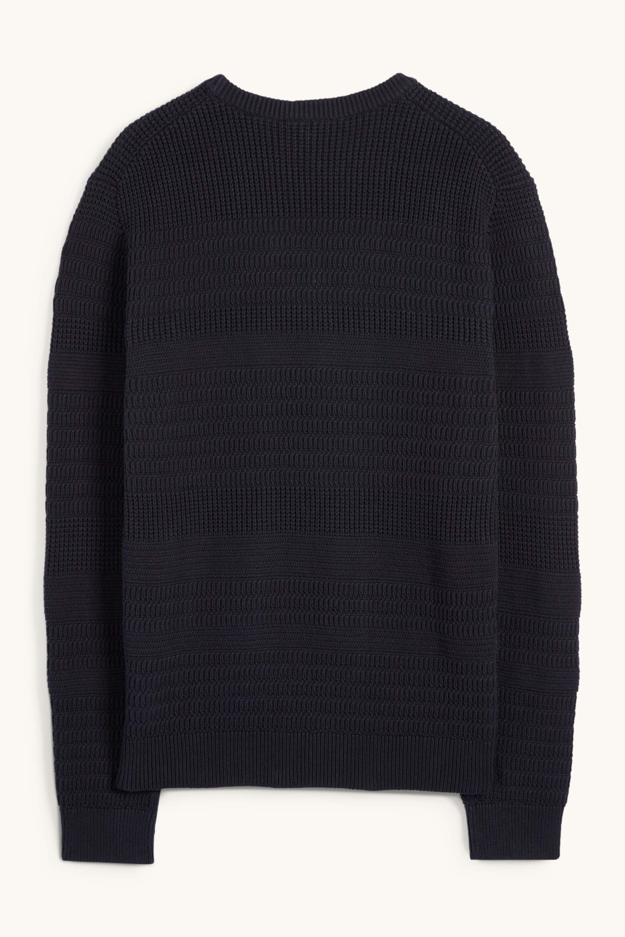 Jumper - textured dark blue