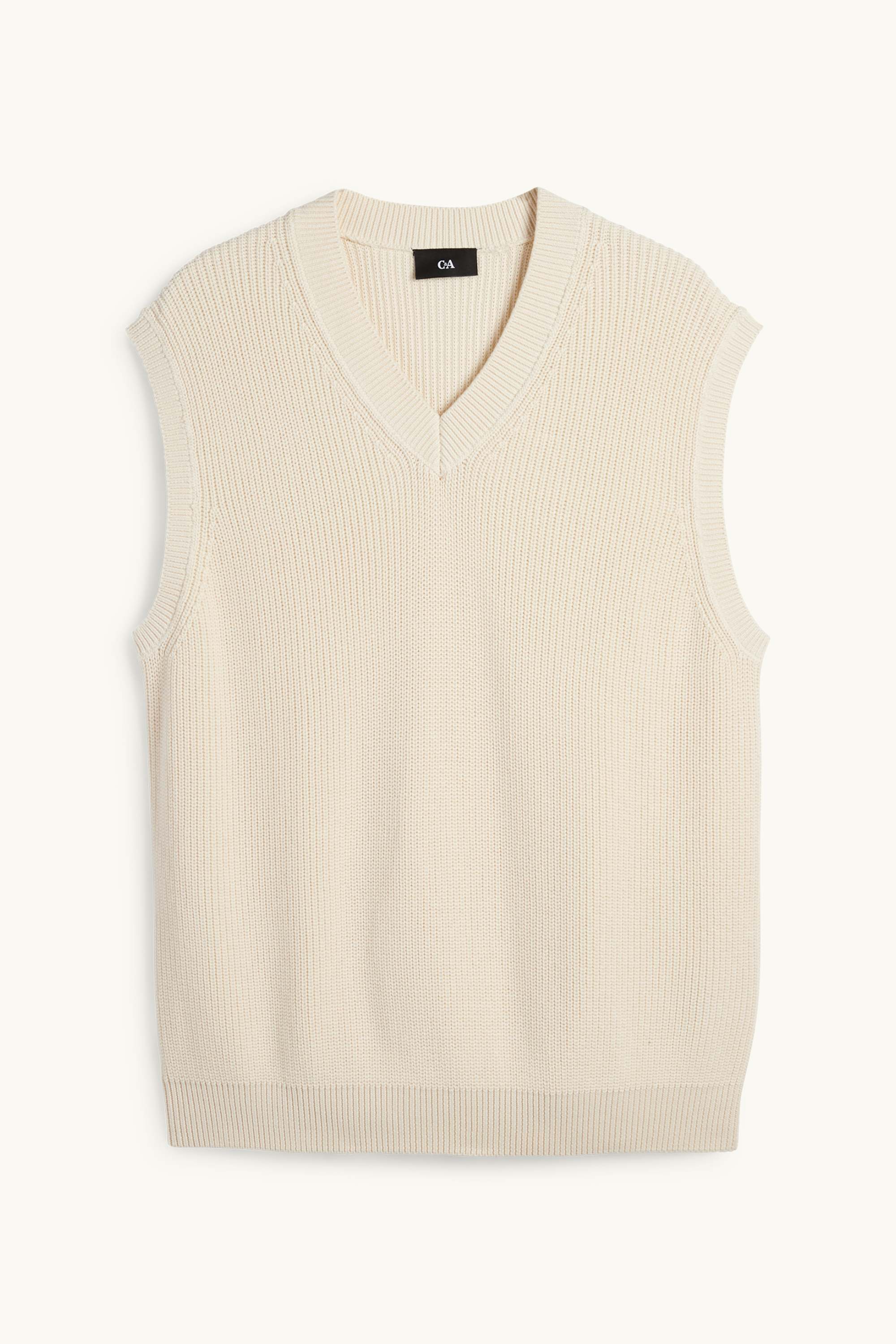 Slipover - ribbed light beige