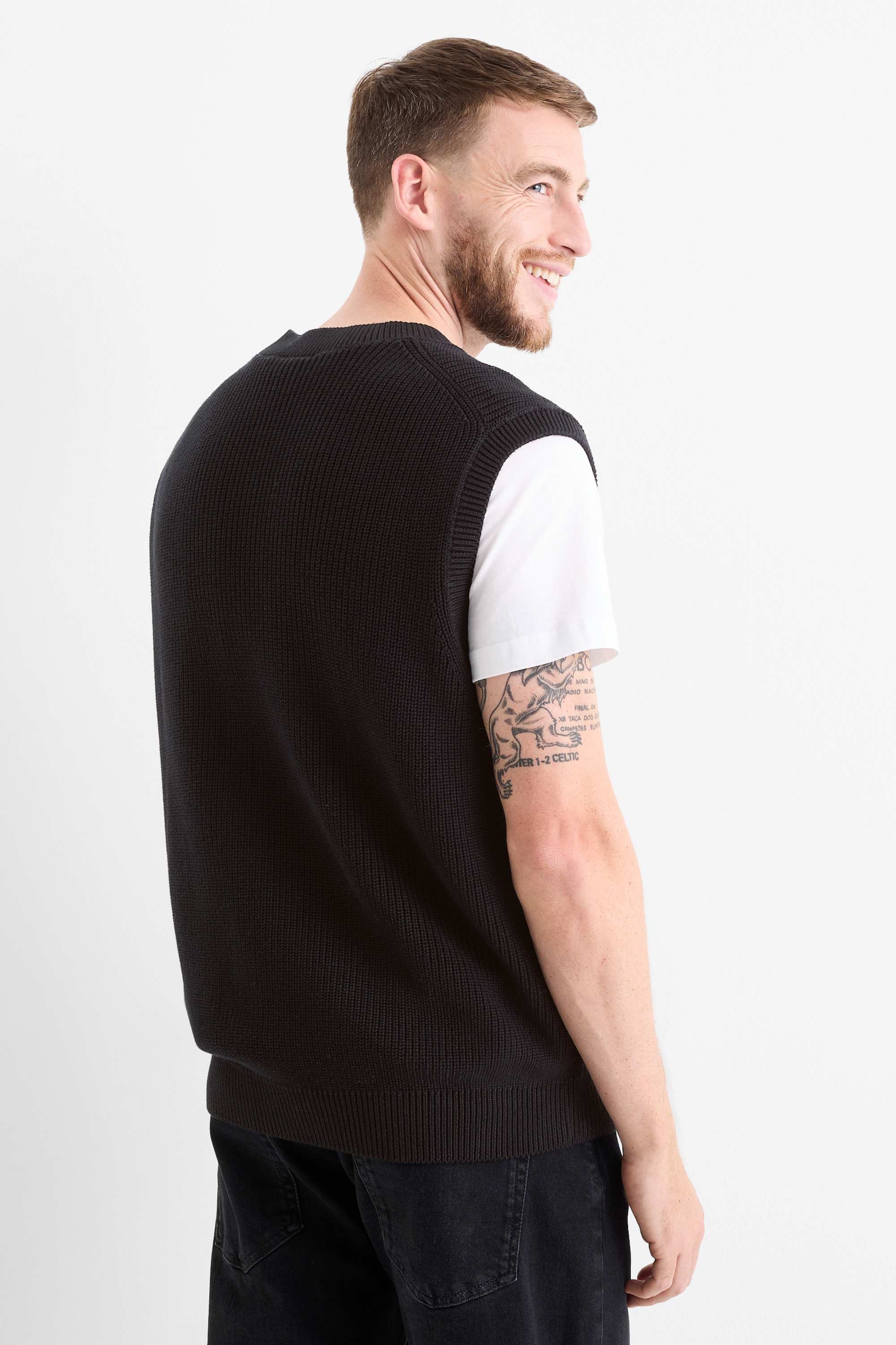 Slipover - ribbed black