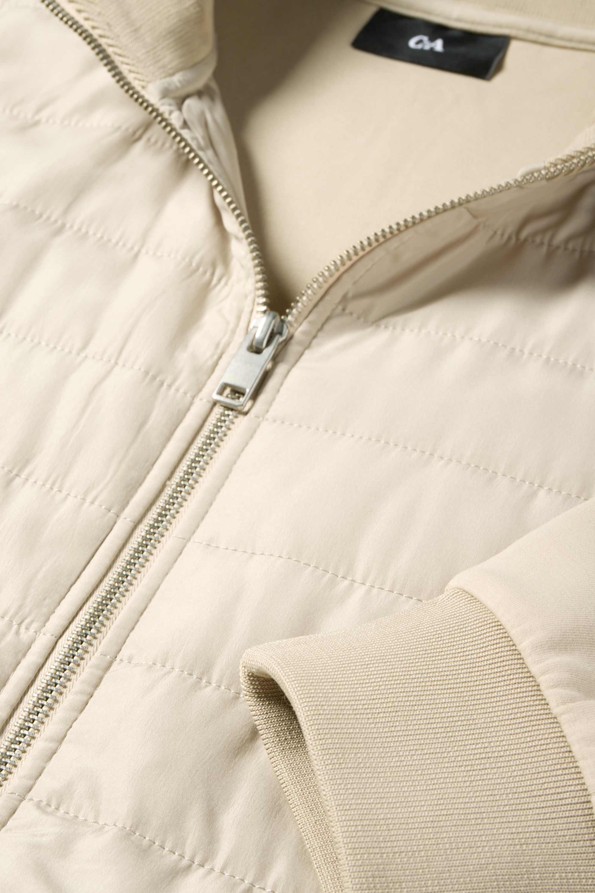 Zip-through sweatshirt beige