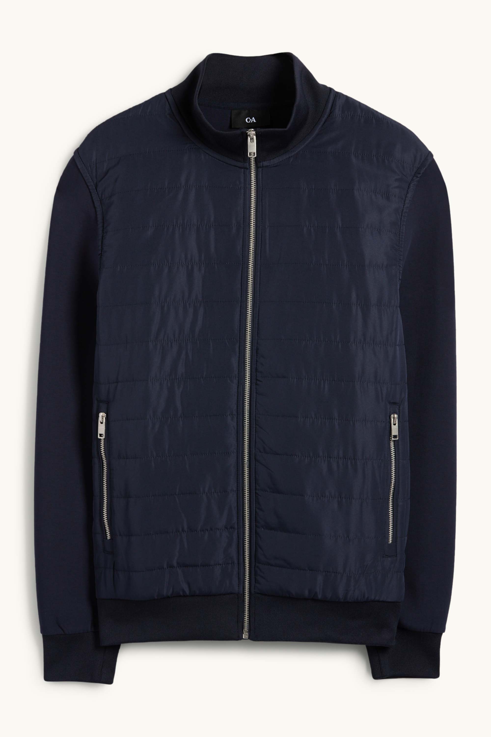 Zip-through sweatshirt dark blue