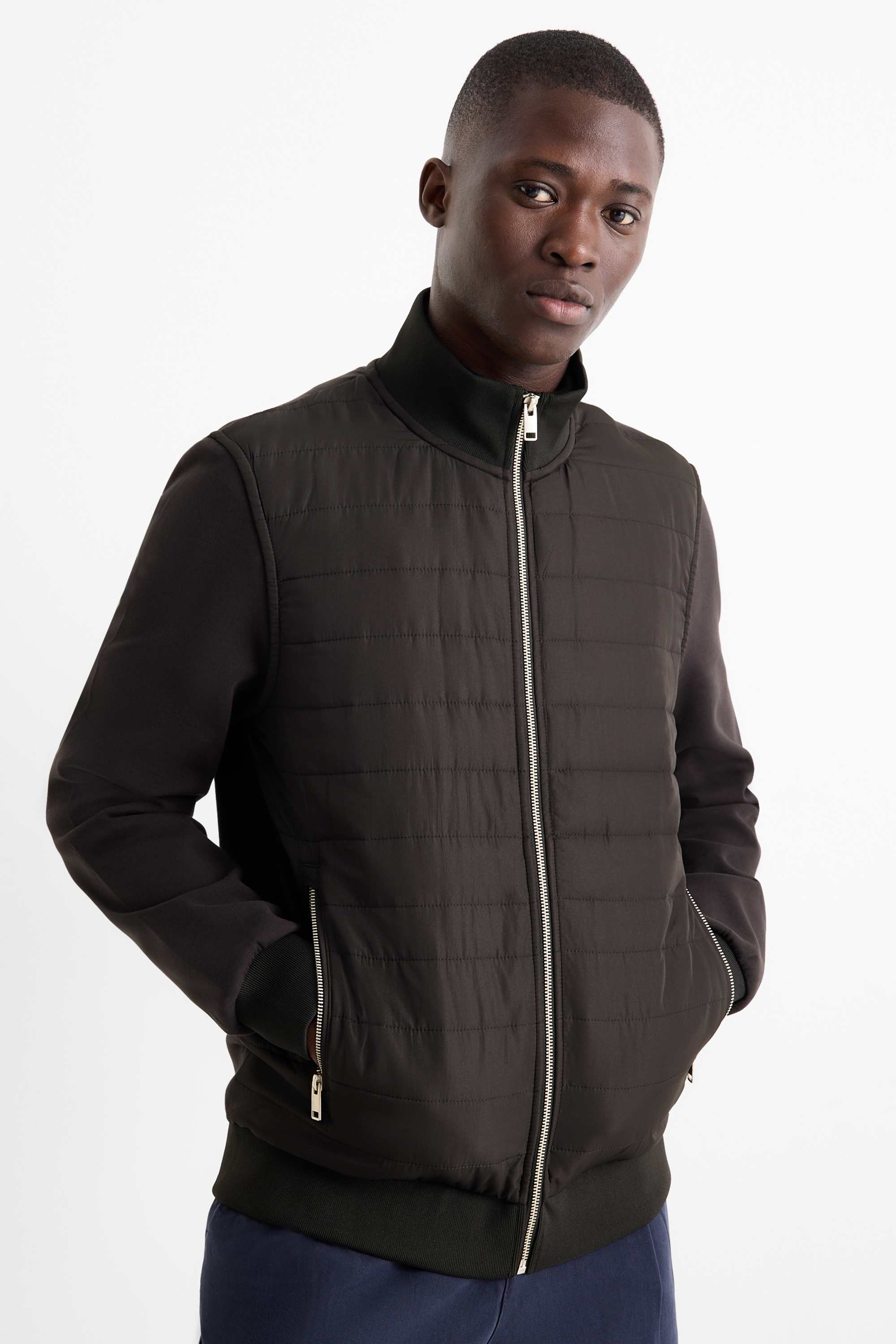 Zip-through sweatshirt black