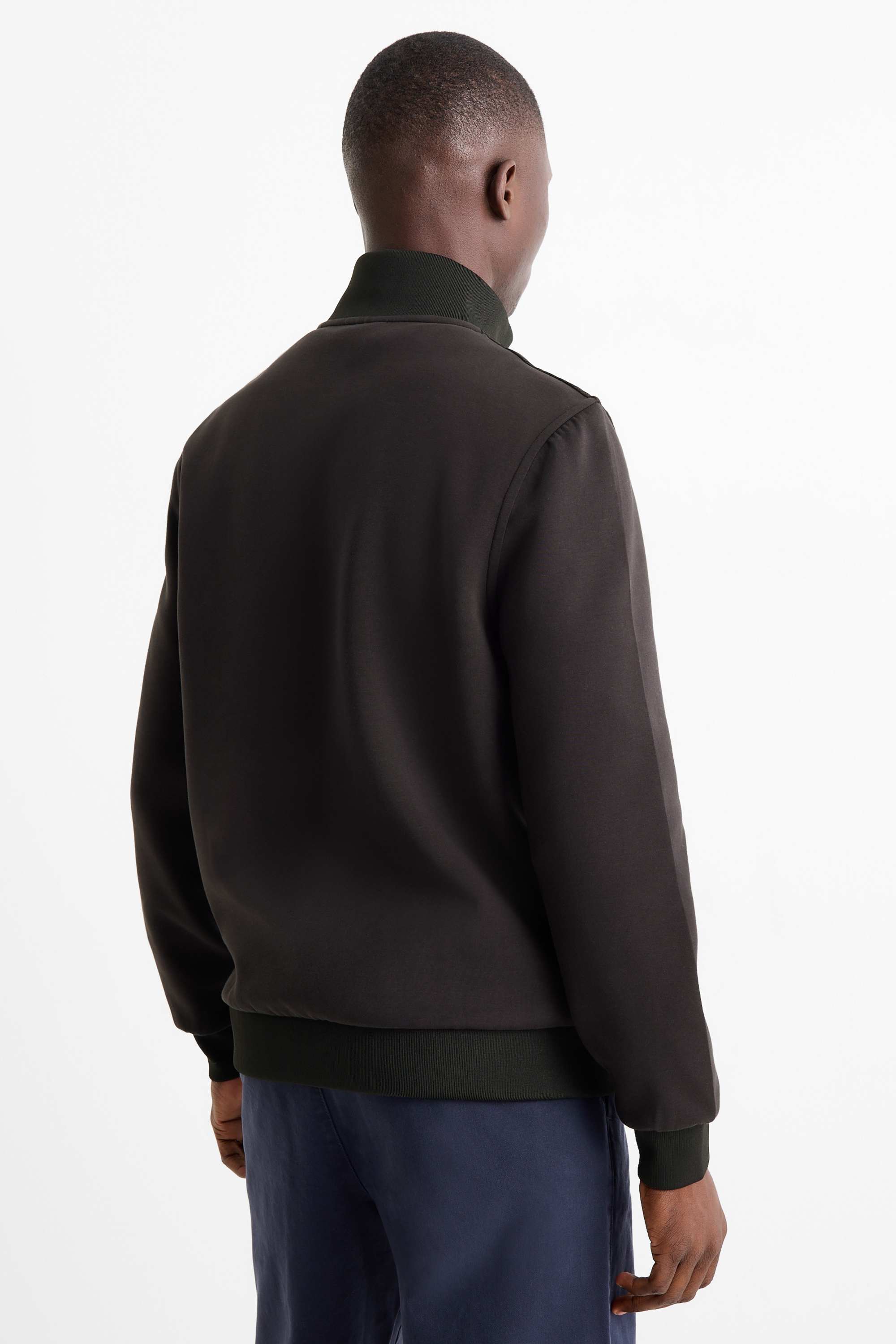 Zip-through sweatshirt black