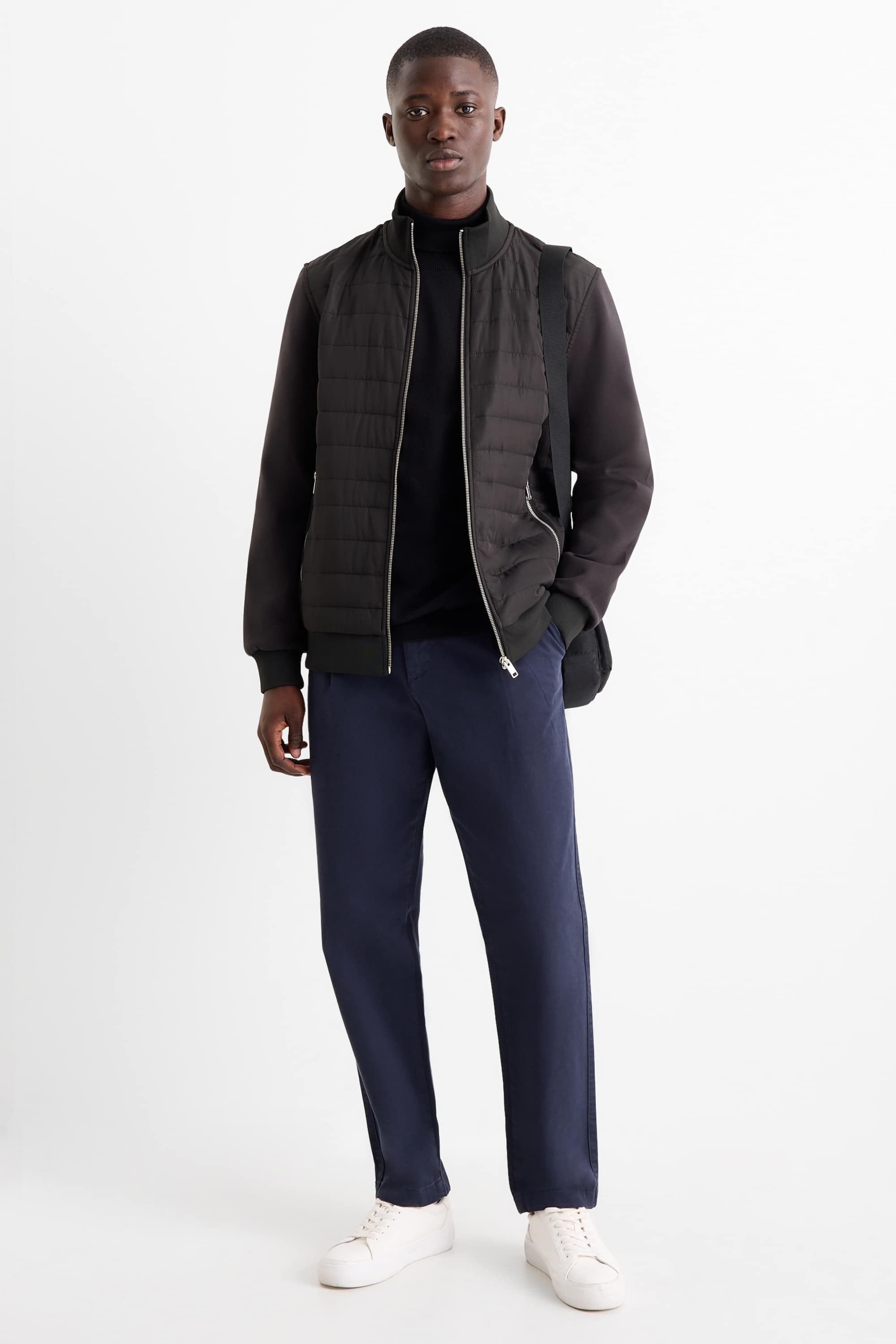 Zip-through sweatshirt black