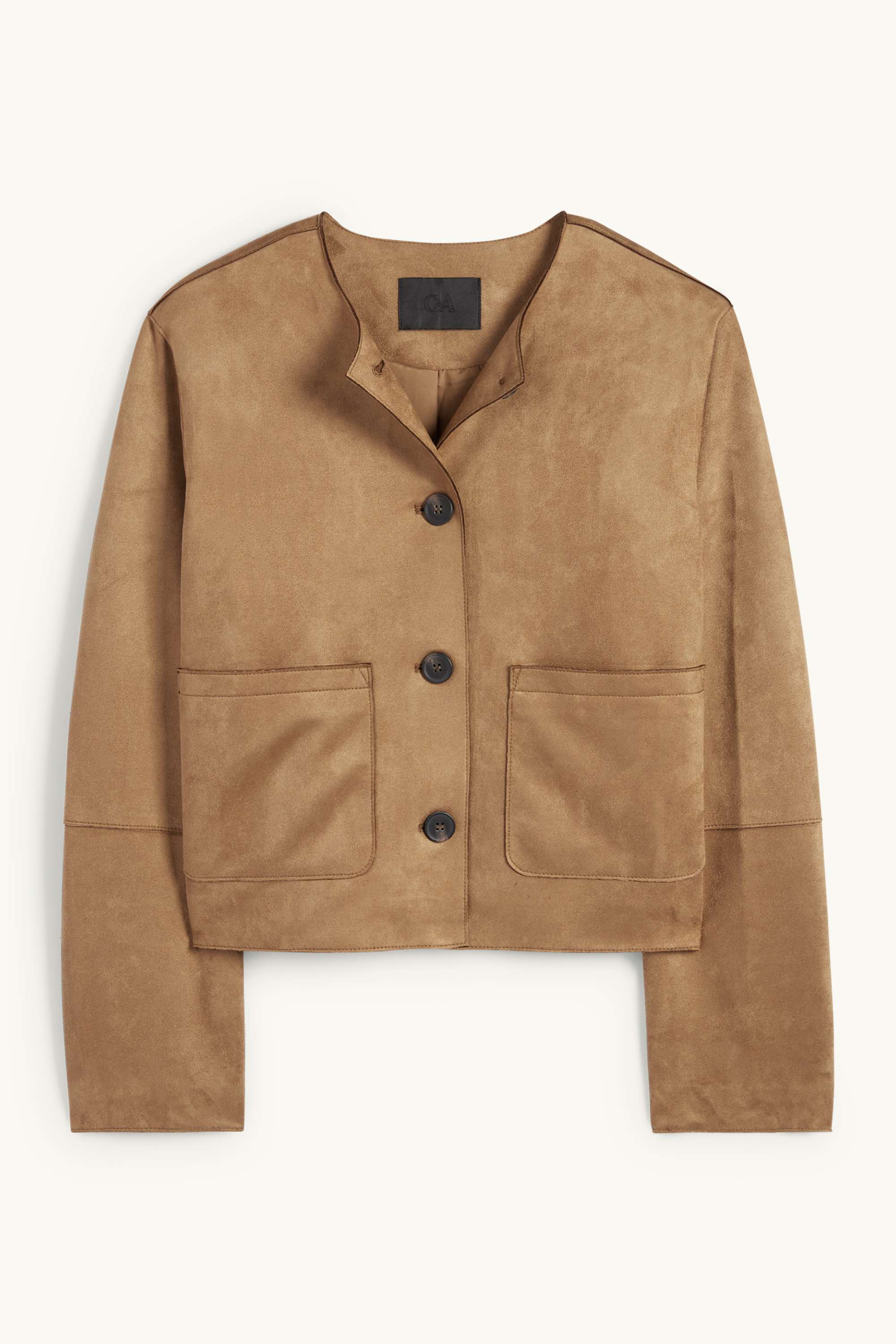 Jacket - faux suede light brown
