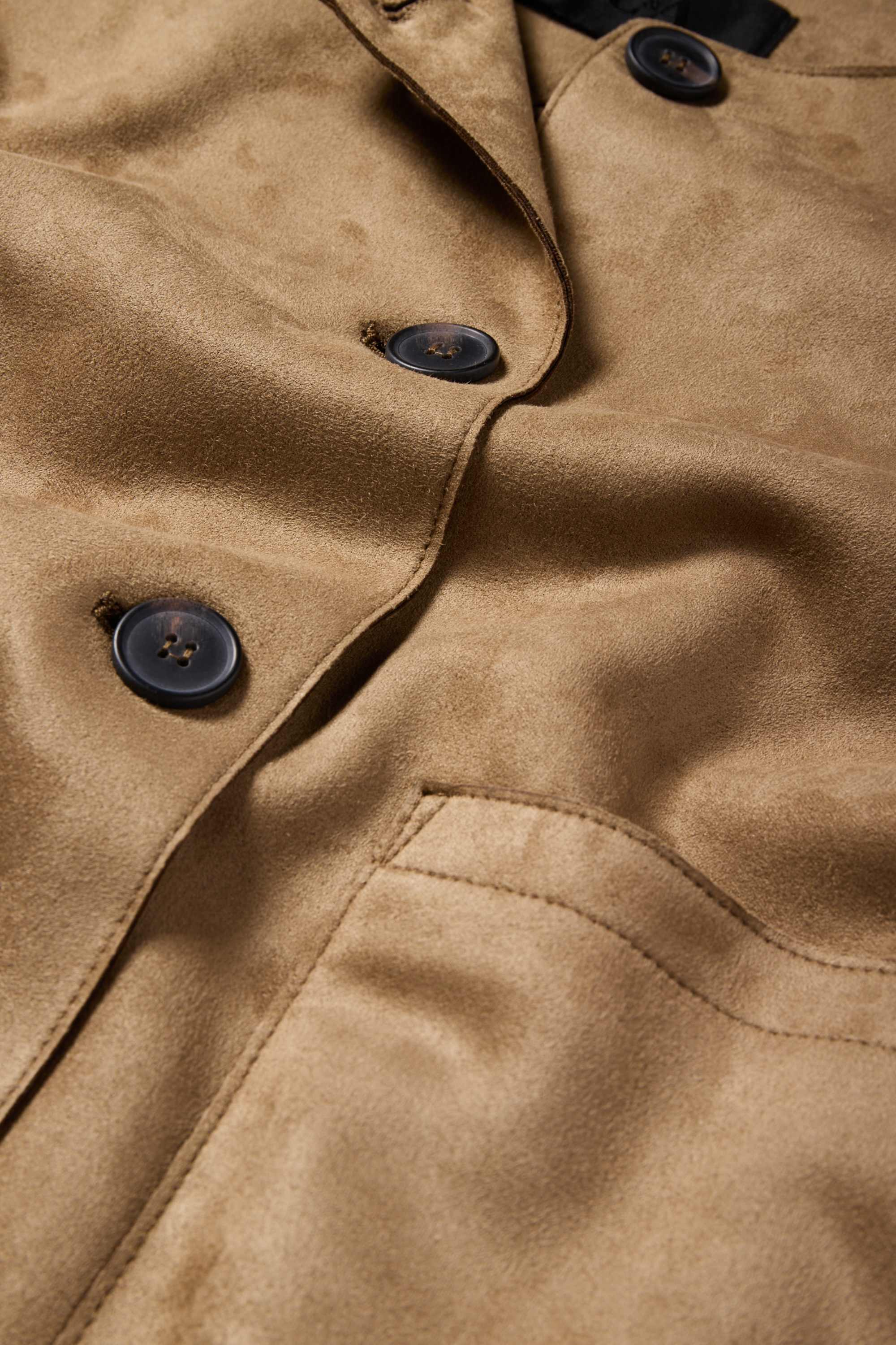 Jacket - faux suede light brown