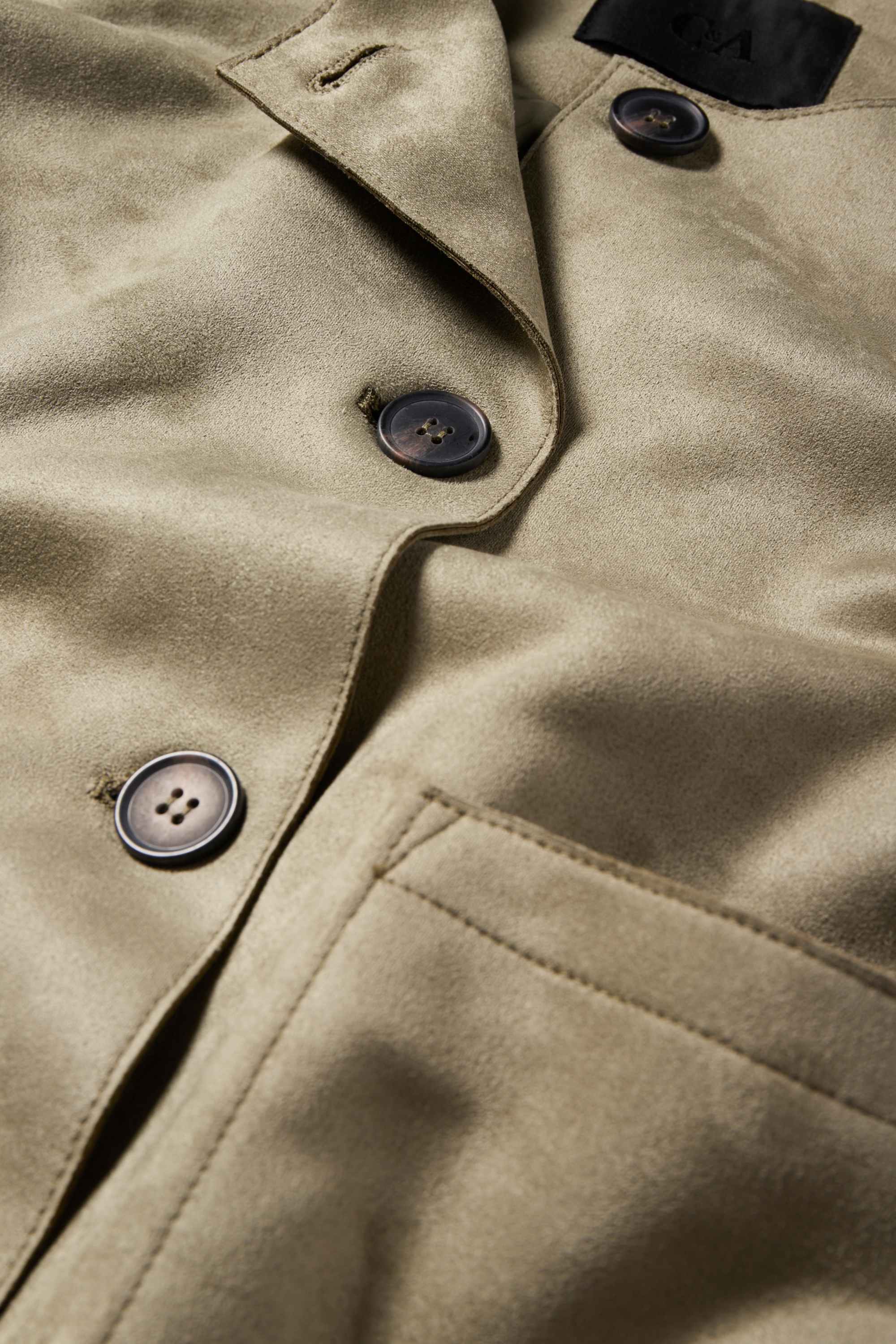 Jacket - faux suede khaki