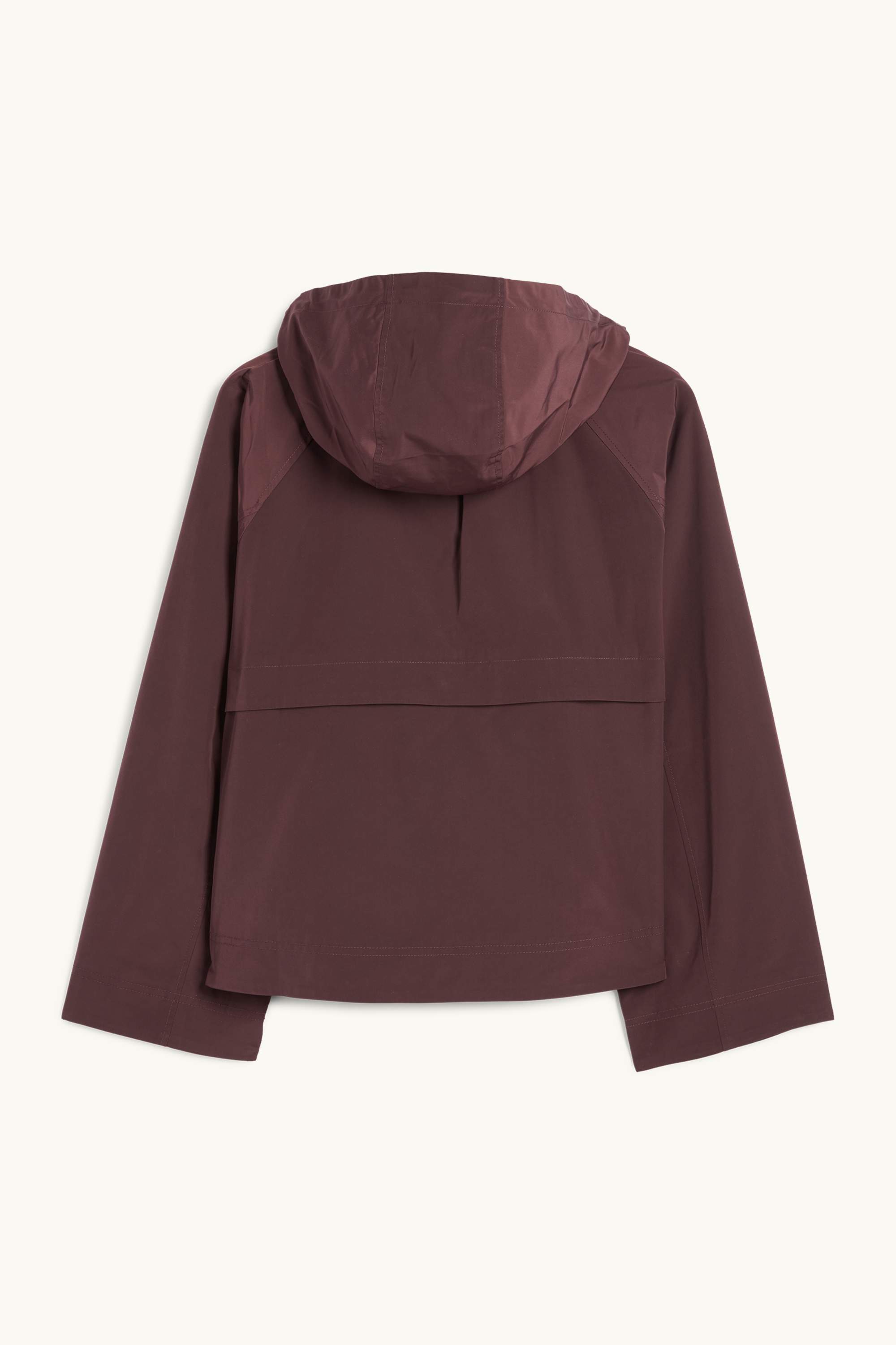 Jacket with hood dark red