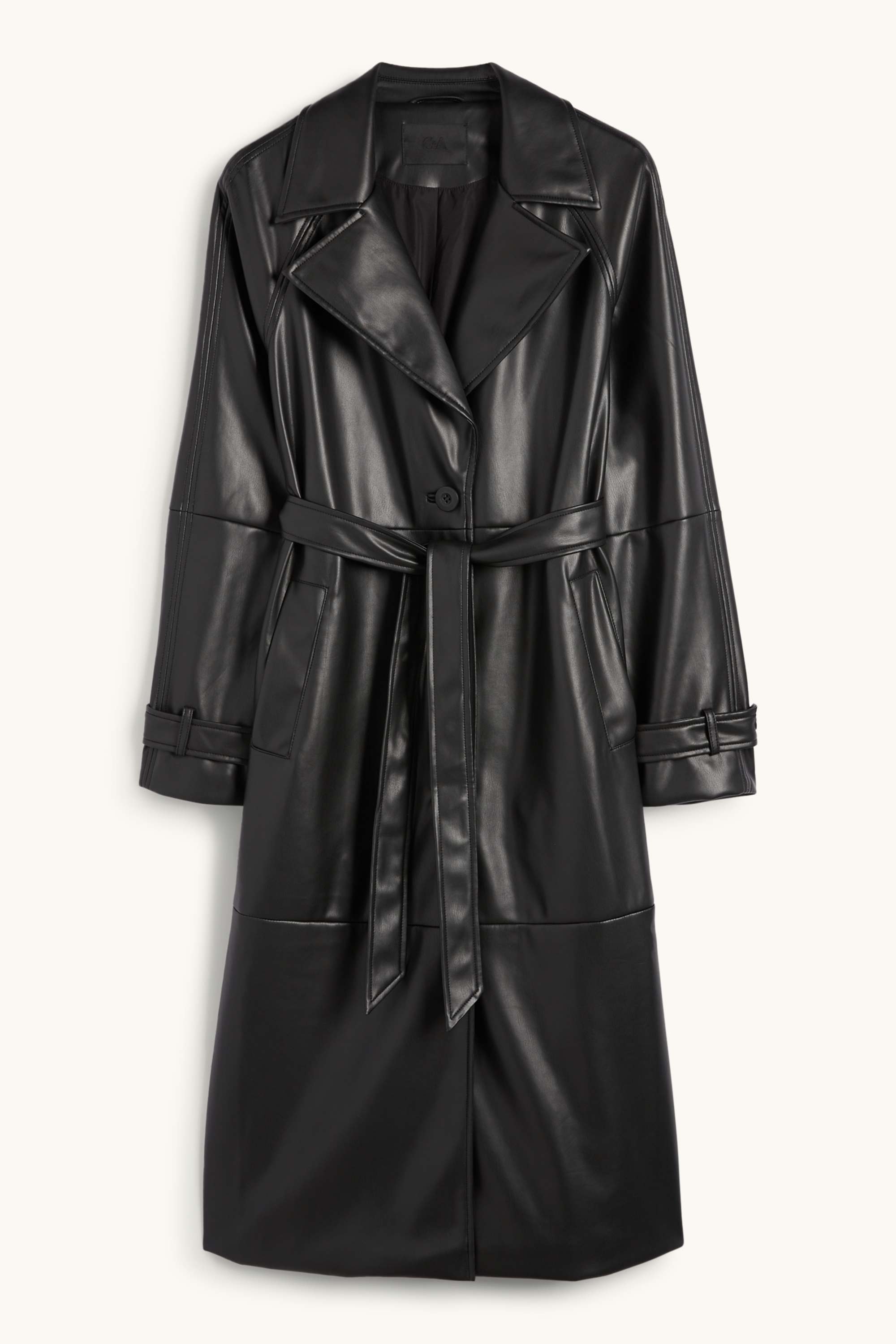 Coat - faux leather black