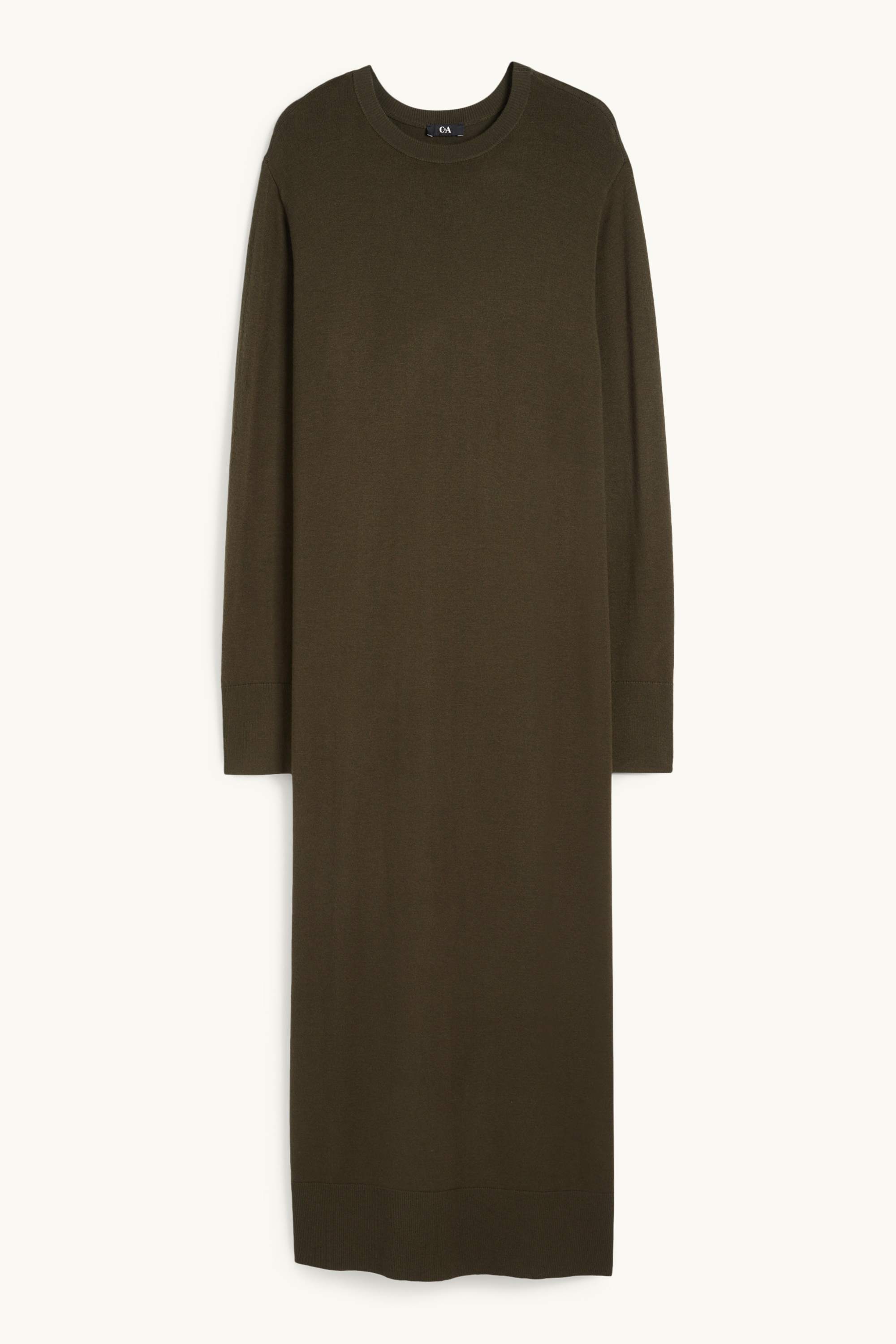 Knitted dress dark green