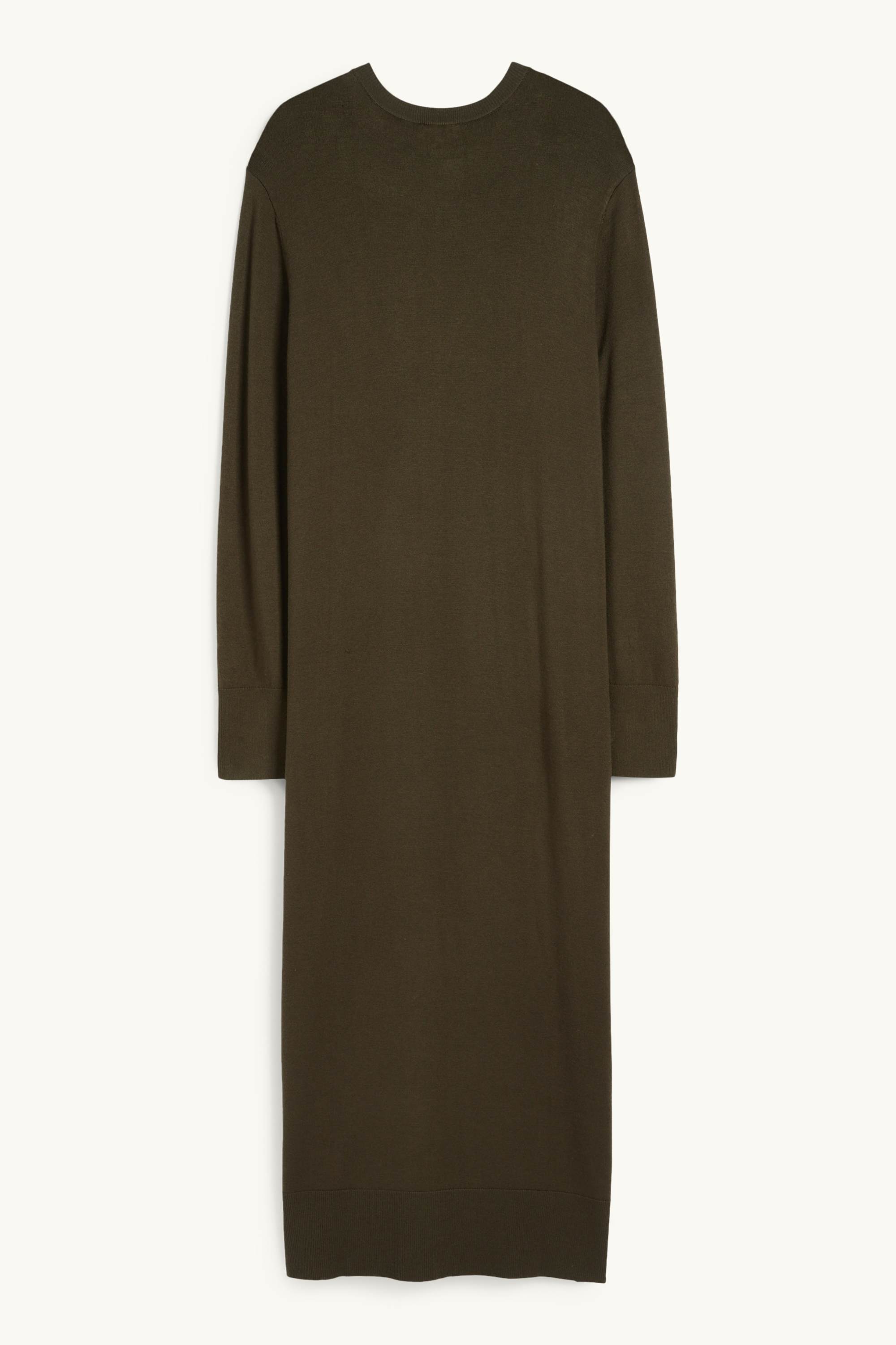 Knitted dress dark green