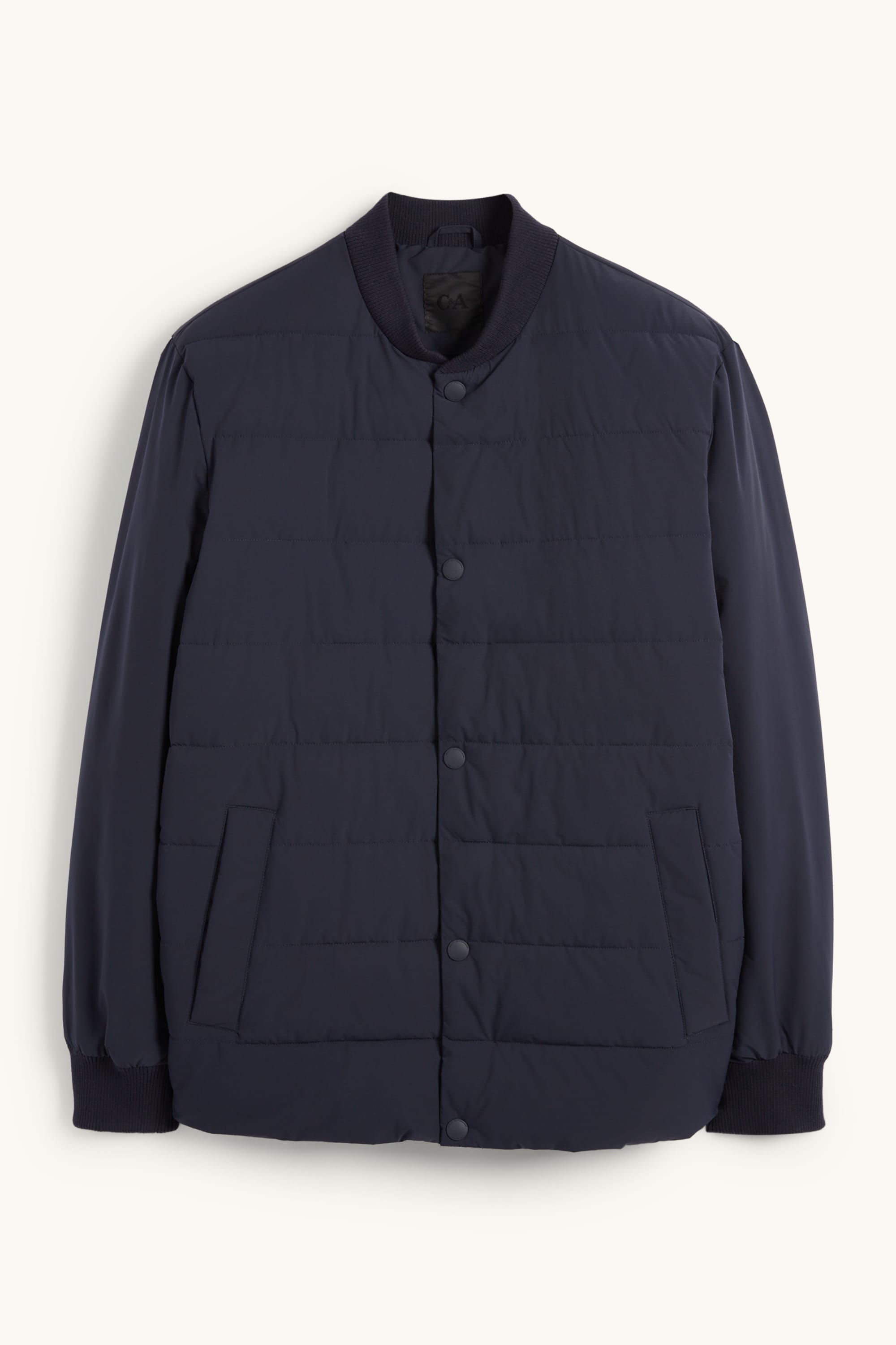 Quilted bomber jacket - water-repellent dark blue