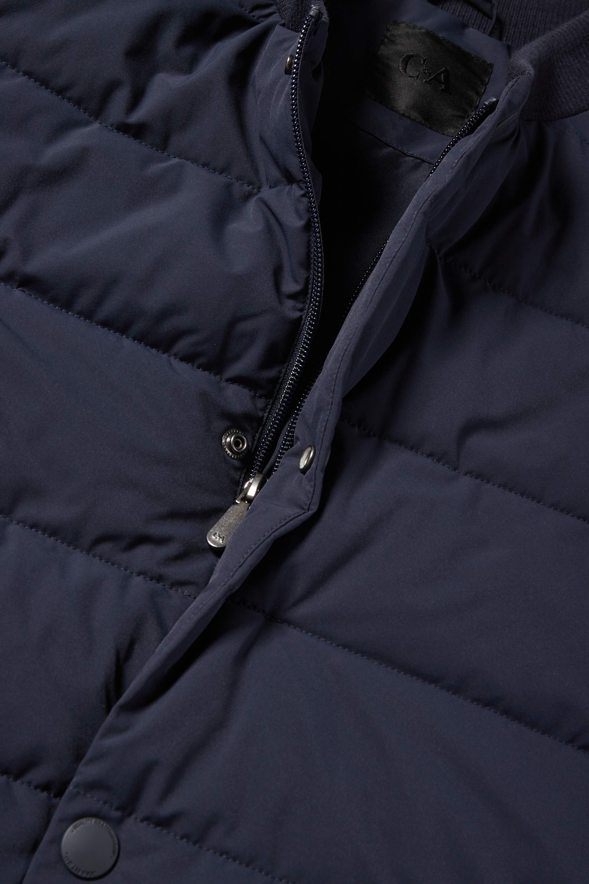 Quilted bomber jacket - water-repellent dark blue
