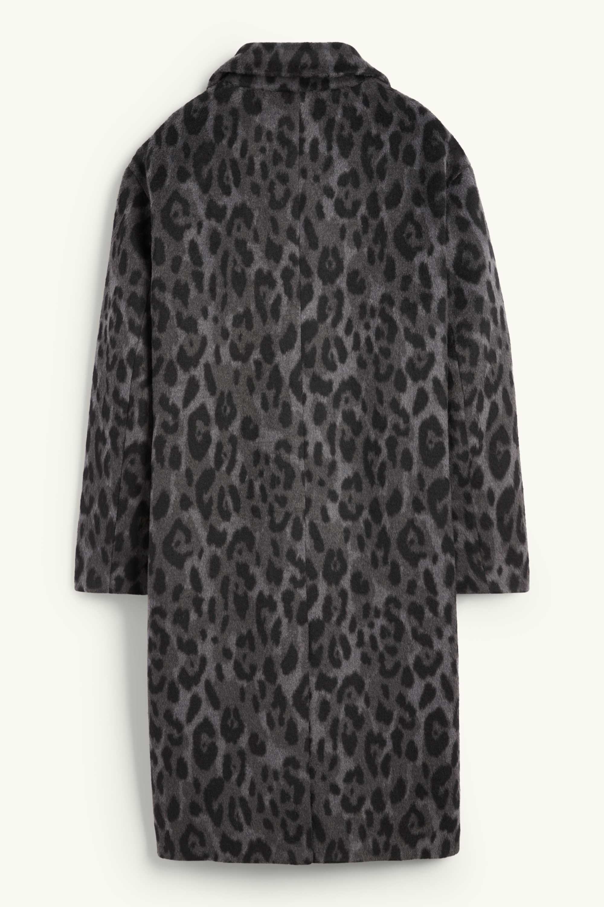 Coat - leopard print dark gray