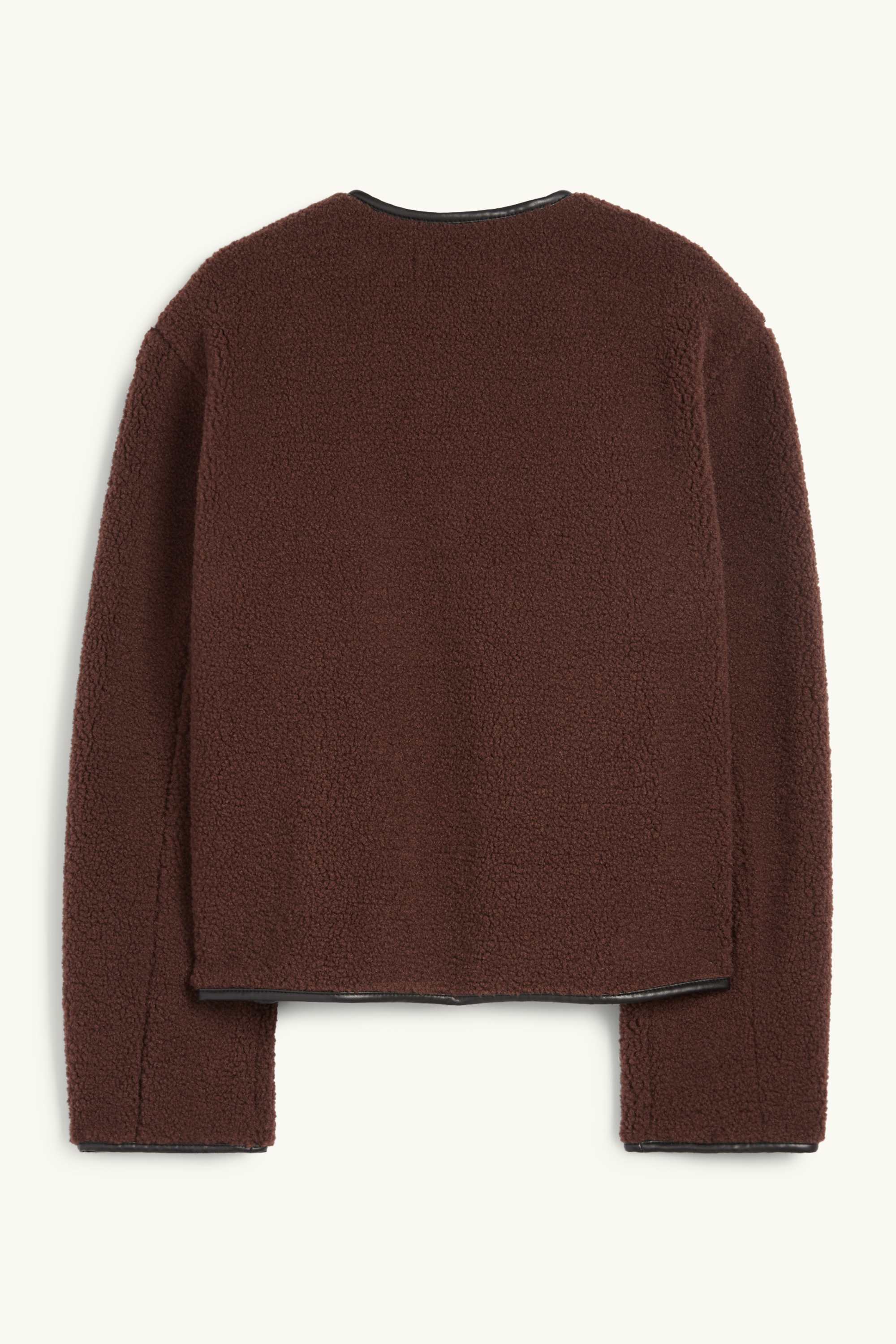 Teddy fur jacket dark brown